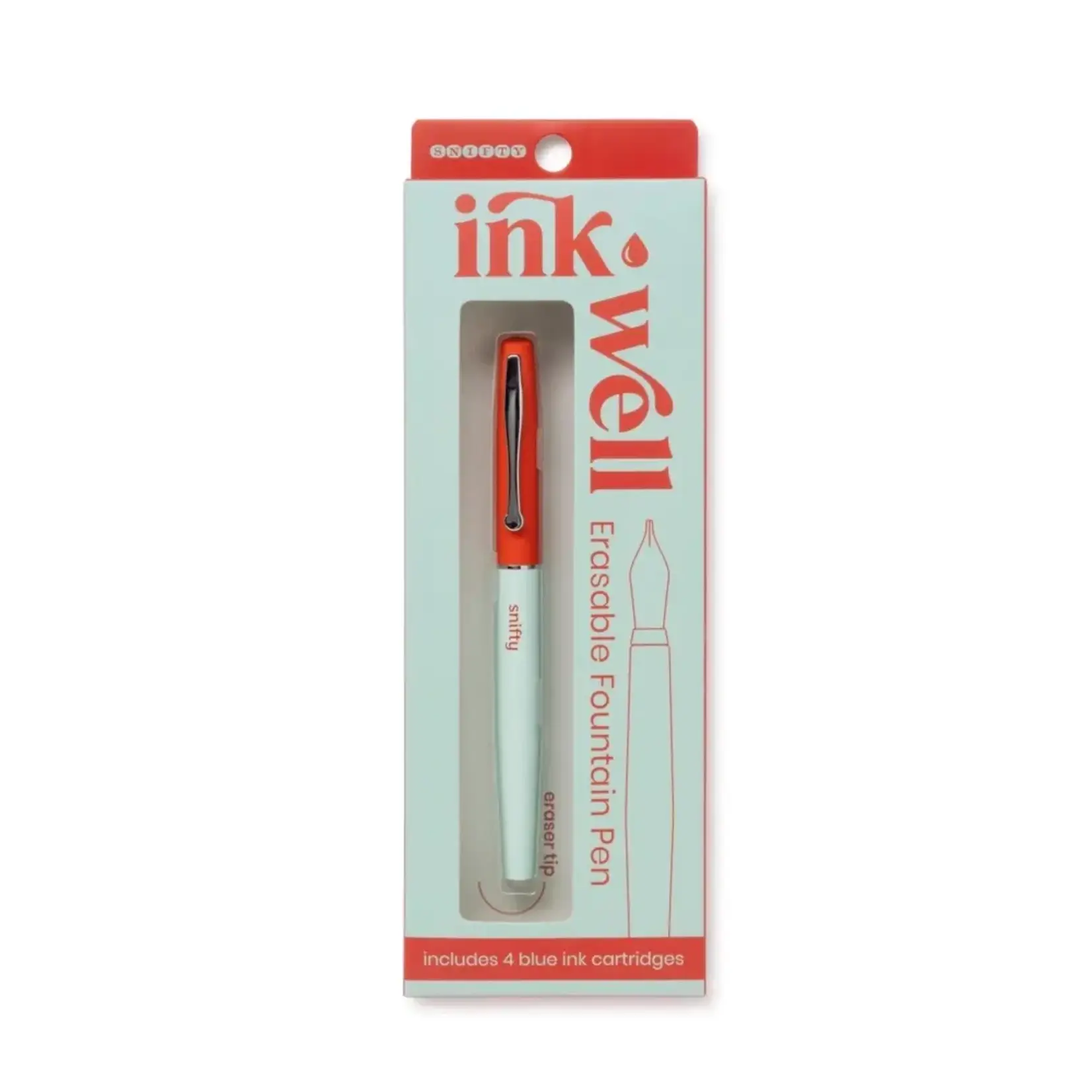 Snifty Ink Well Erasable Fountain Pen Tomato/Mint