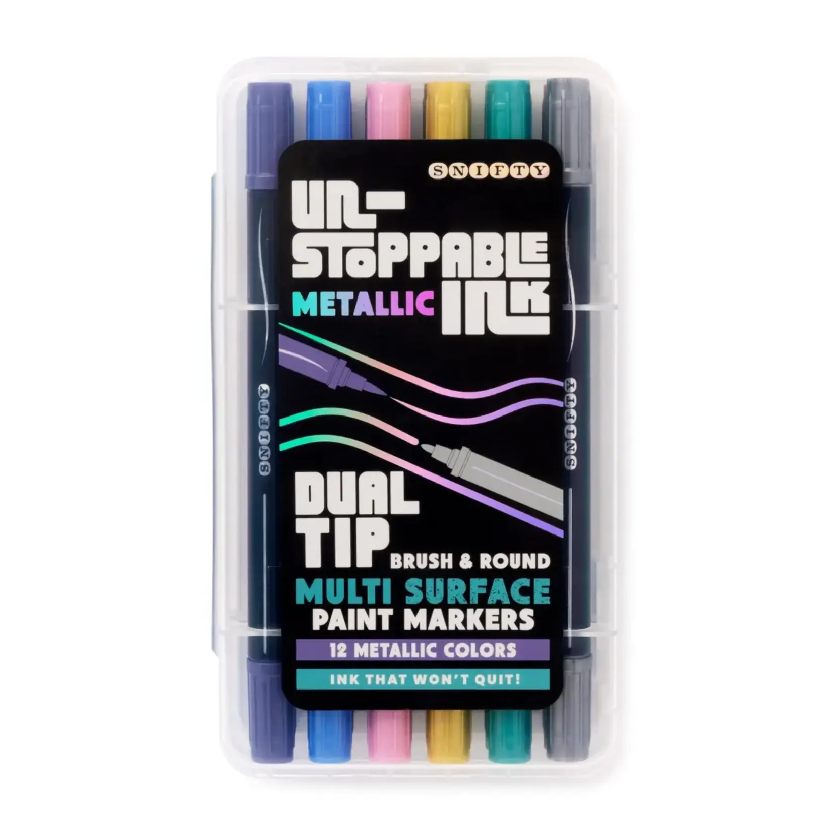 Snifty Un-Stoppable Ink Double Ended Paint Markers Metallic
