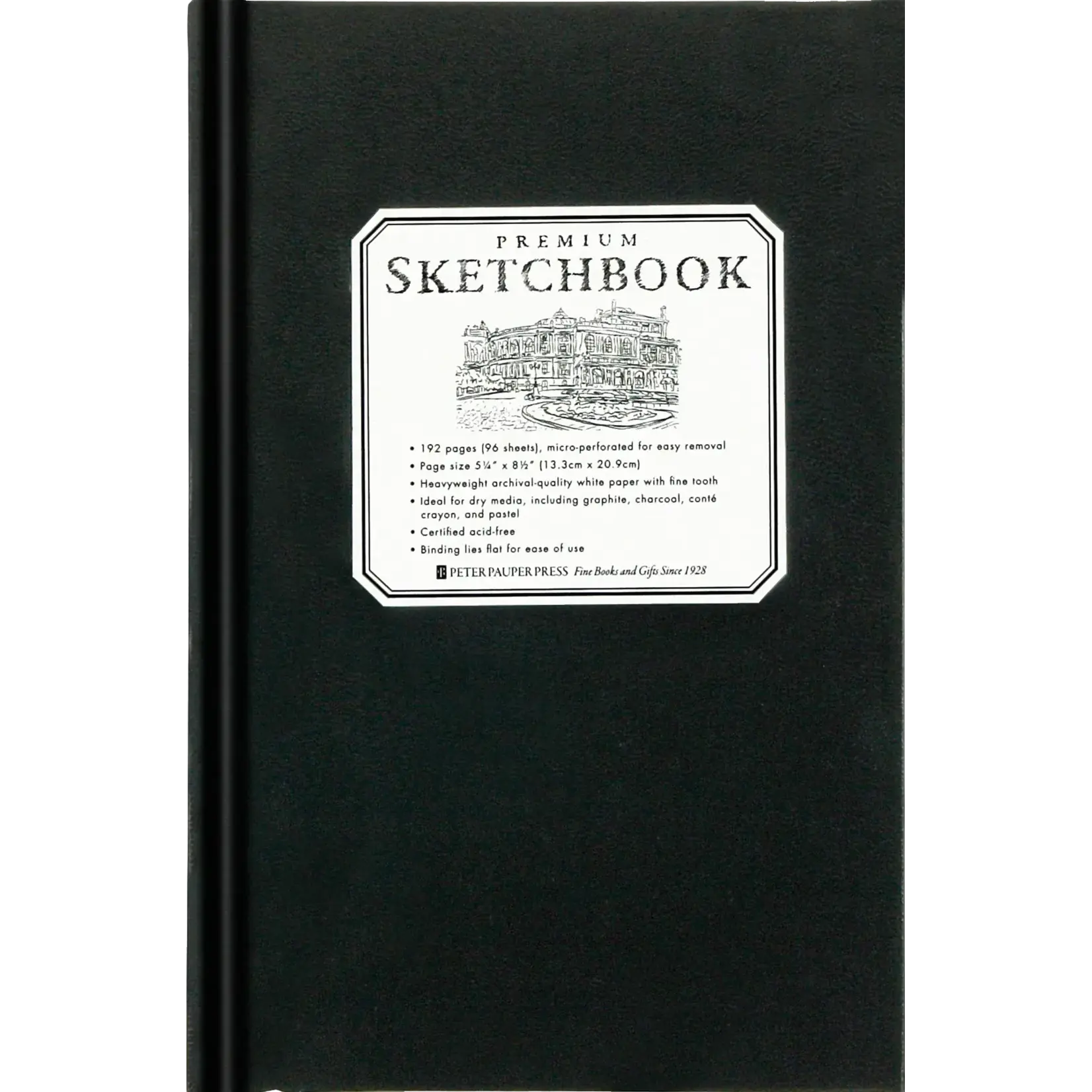 Peter Pauper Press Small Black Premium Sketchbook