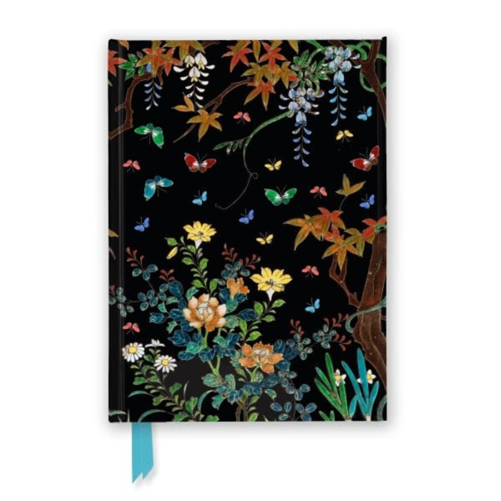 Flame Tree Studio Ashmolean Museum Cloisonné Casket with Flowers and Butterflies (Foiled Journal)