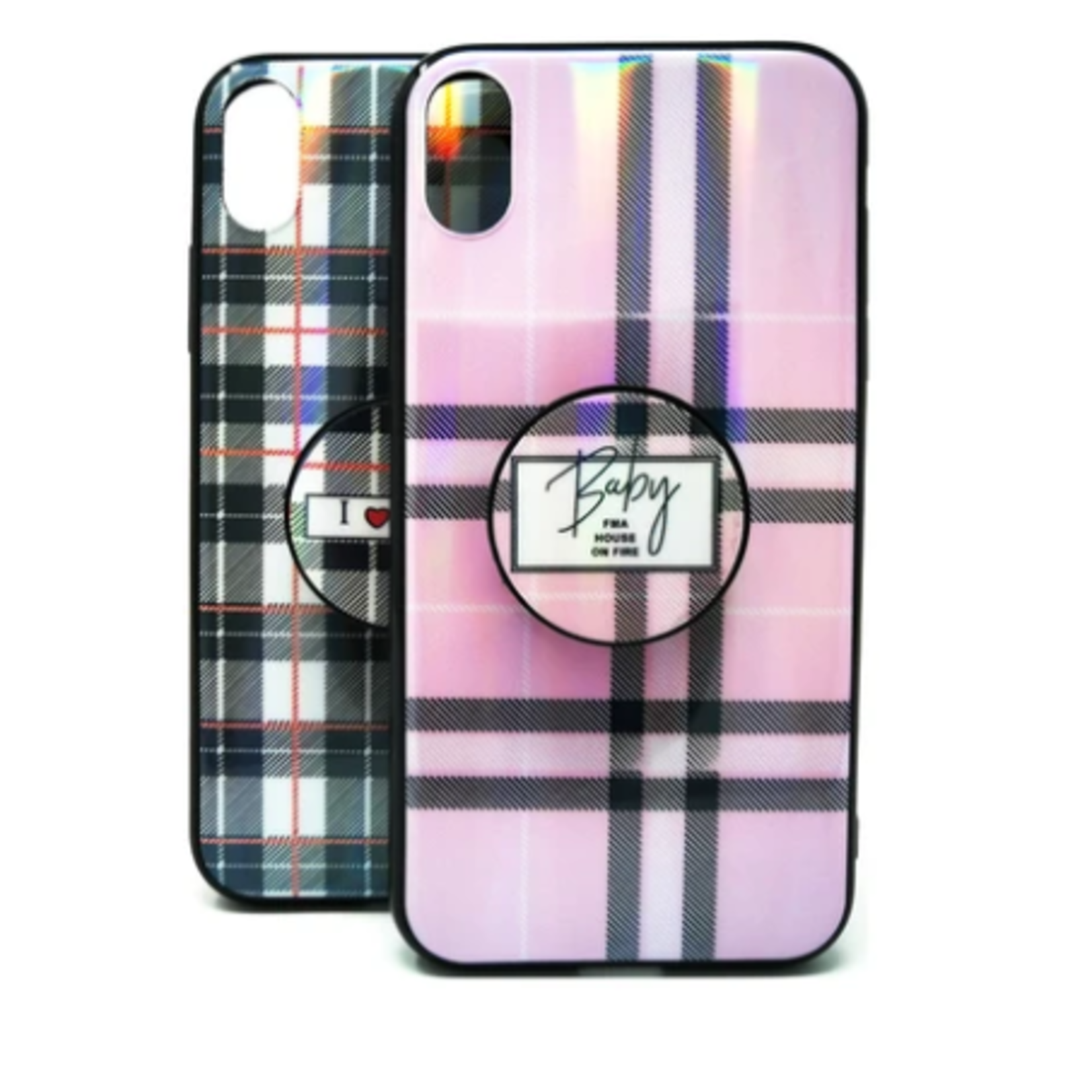 Apple ÉTUI IPHONE X / XS CLASSIC CHECK PATTERN WITH POP SOCKET