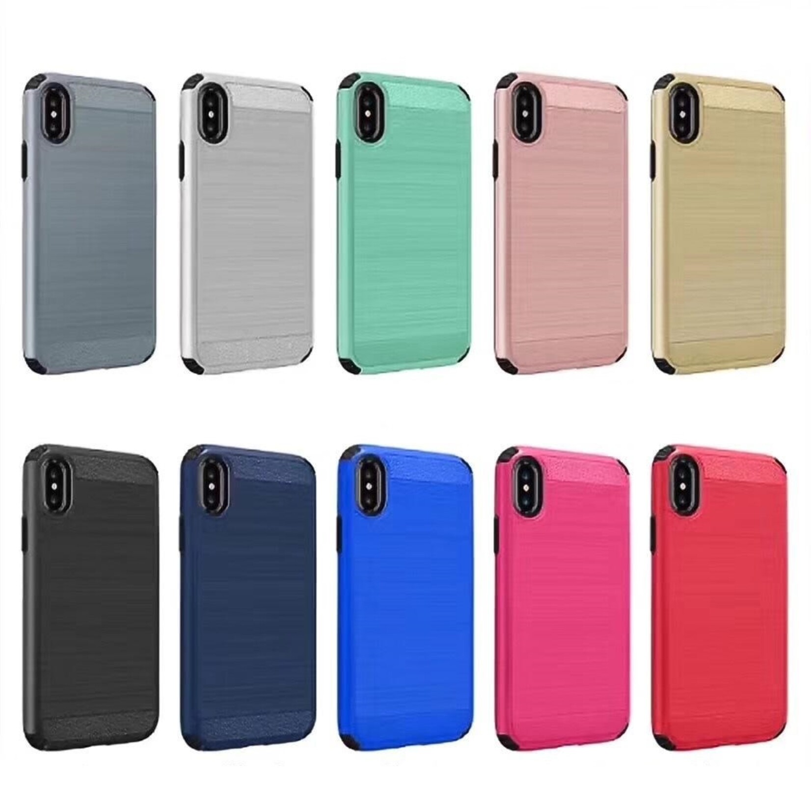 Apple ÉTUI IPHONE X / XS SLIM SLEEK BRUSH METAL WITH BUMPER