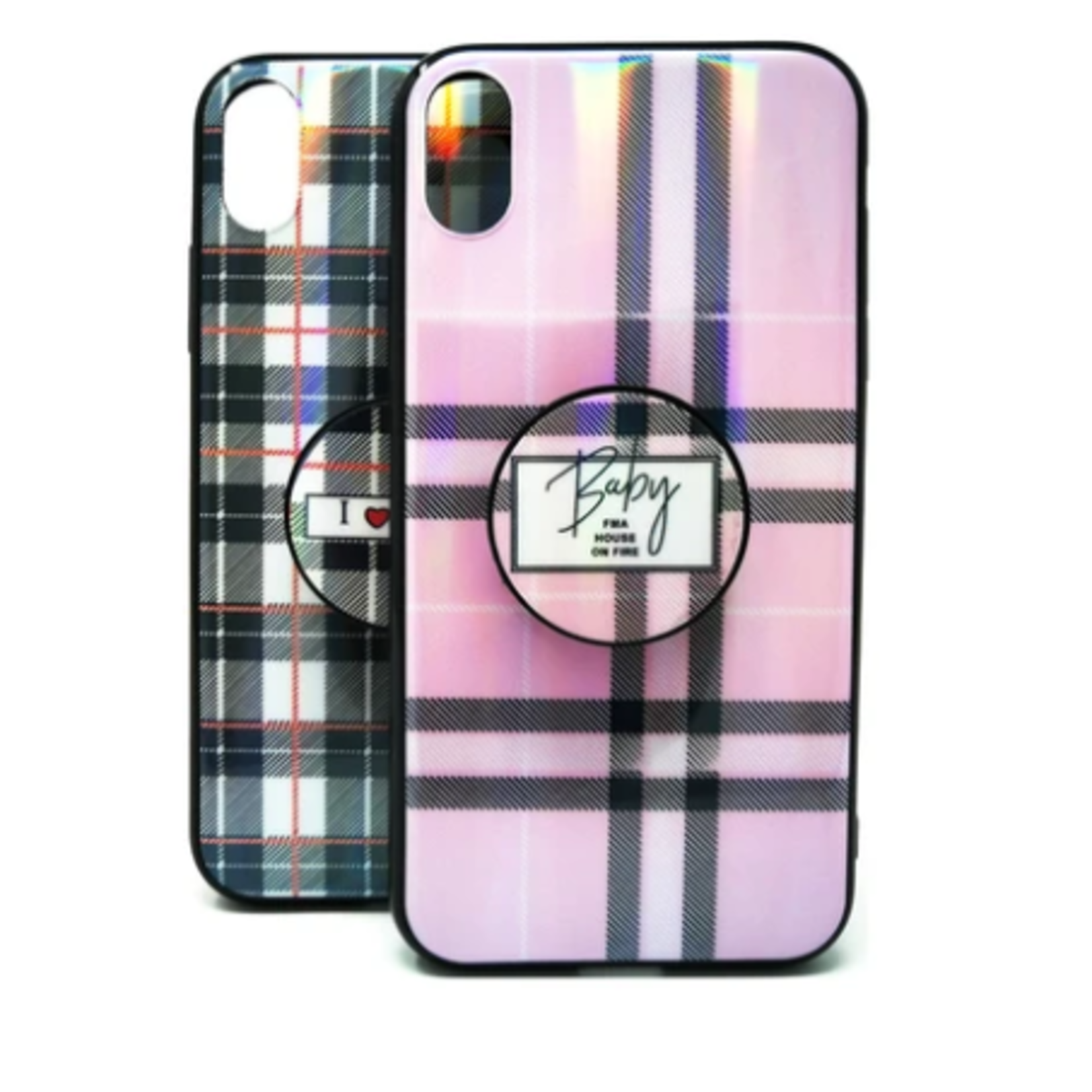 Apple ÉTUI IPHONE XS MAX Classic Check Pattern with Pop Socket