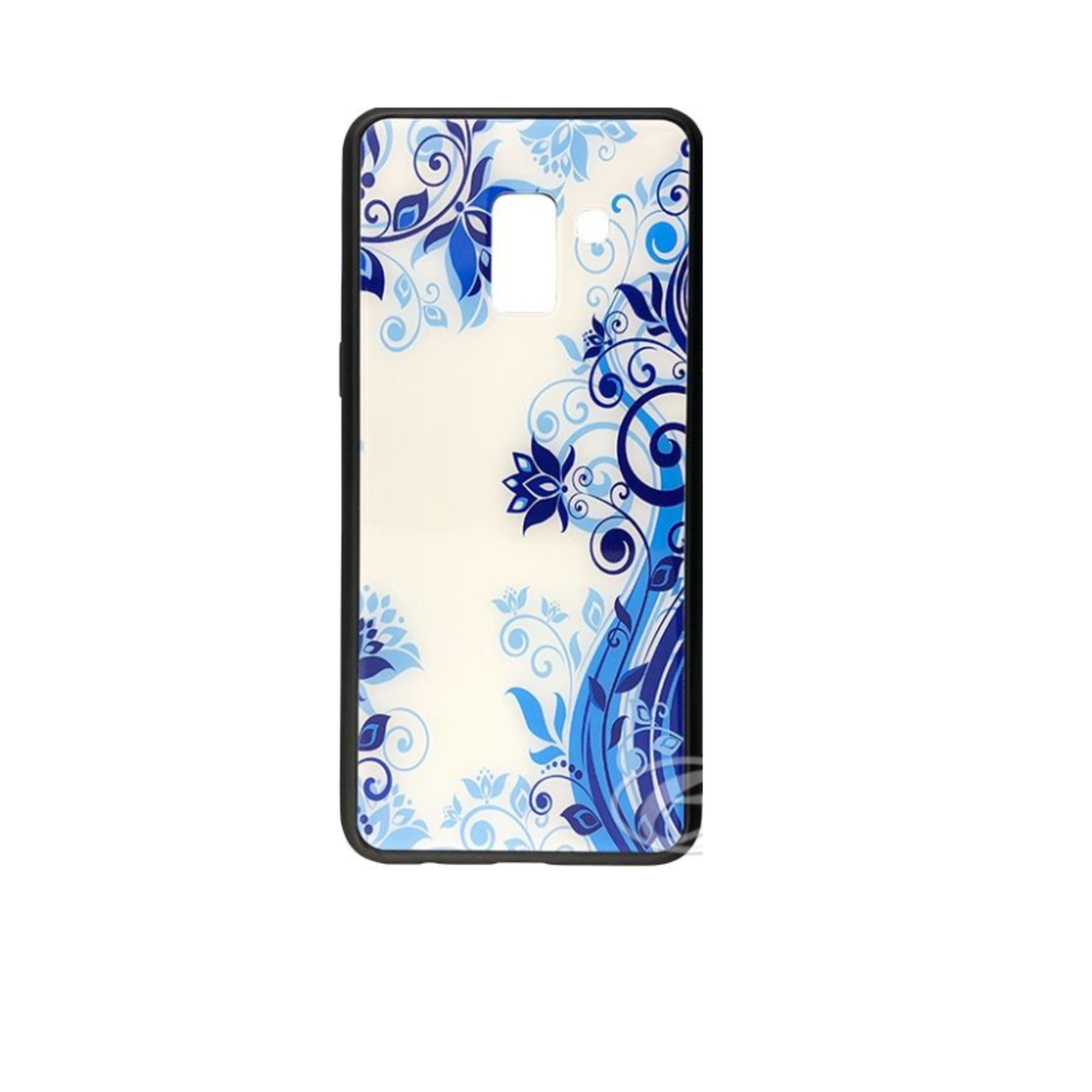 Samsung ÉTUI SAMSUNG A8 2018 Blue Flowers glaze