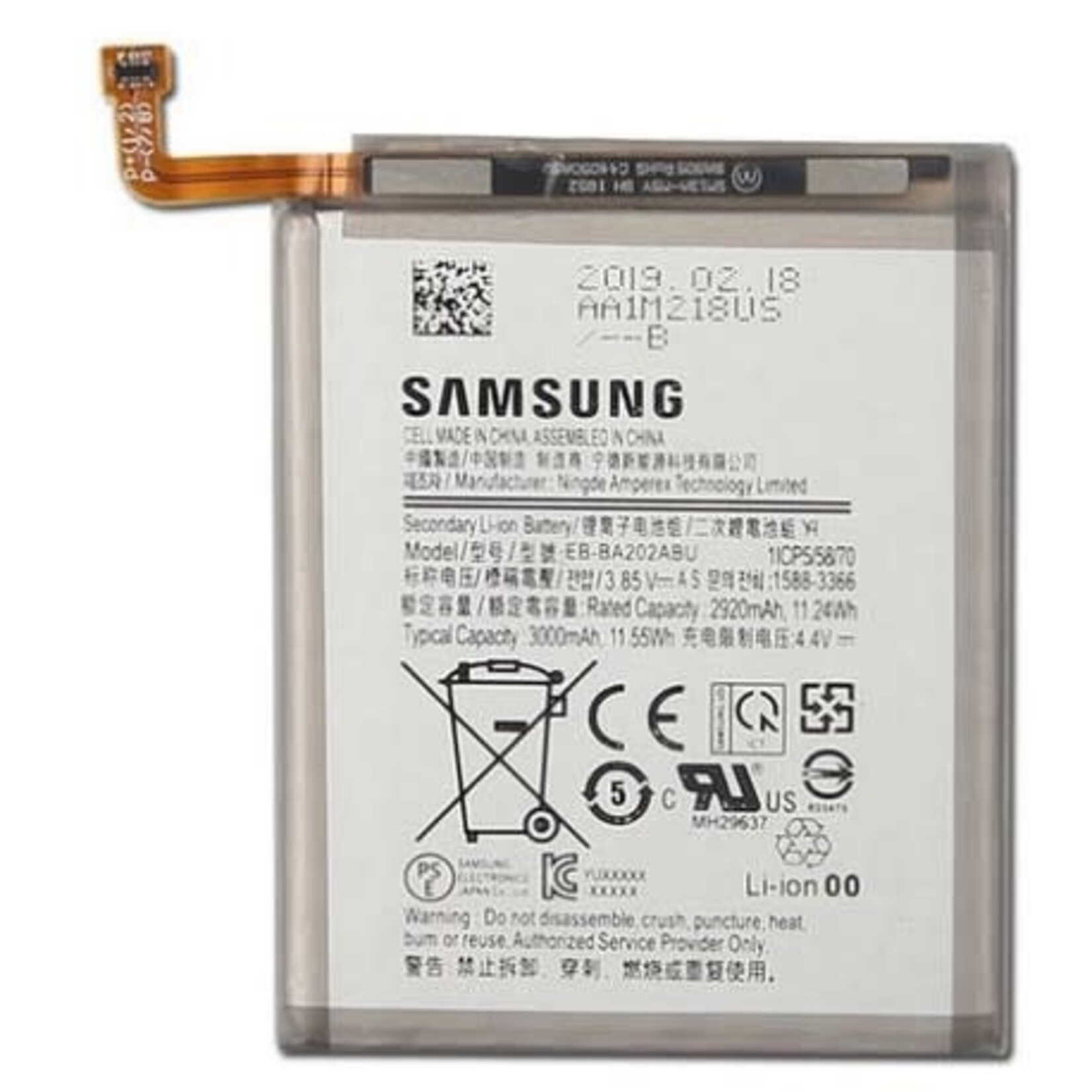 Samsung REPLACEMENT BATTERY SAMSUNG A10E/A20E