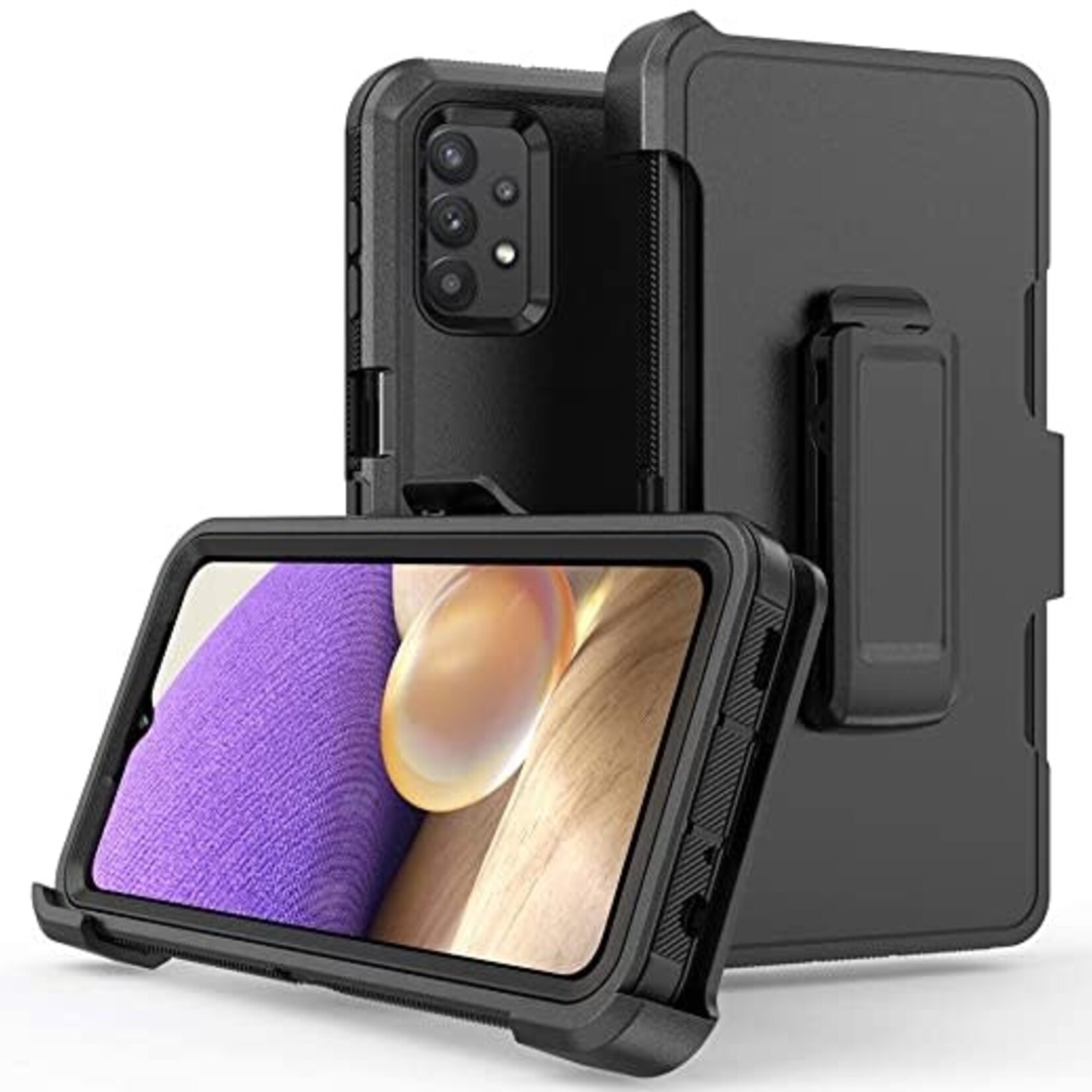 ÉTUI STYLE OTTER DEFENDER POUR SAMSUNG A32 NOIR