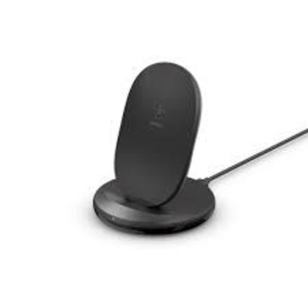 Belkin - BOOSTCHARGE 15W Wireless Charging Stand + QC 3.0 24W Wall Charger Black