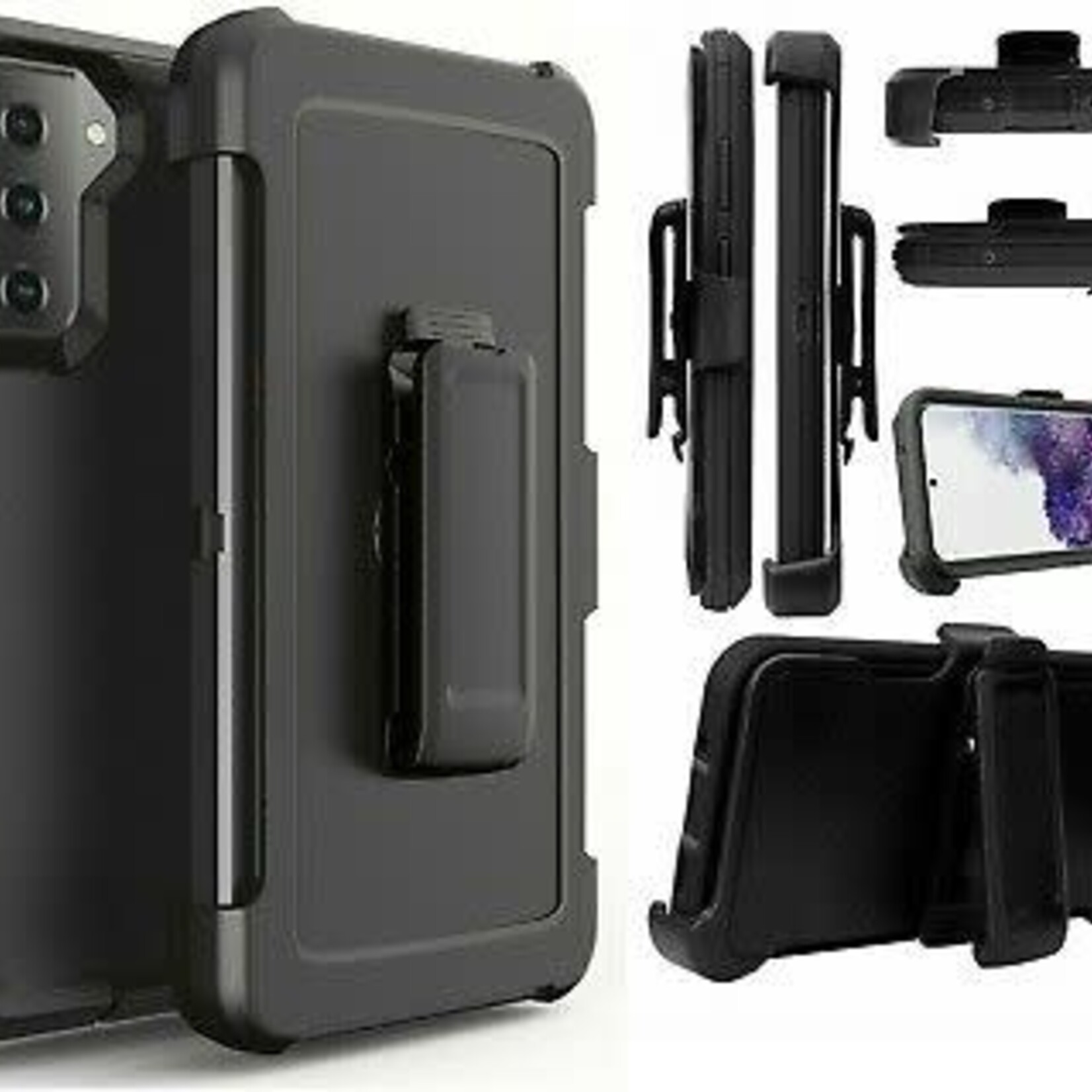 ÉTUI FASHION DEFENDER SAMSUNG S22 NOIR