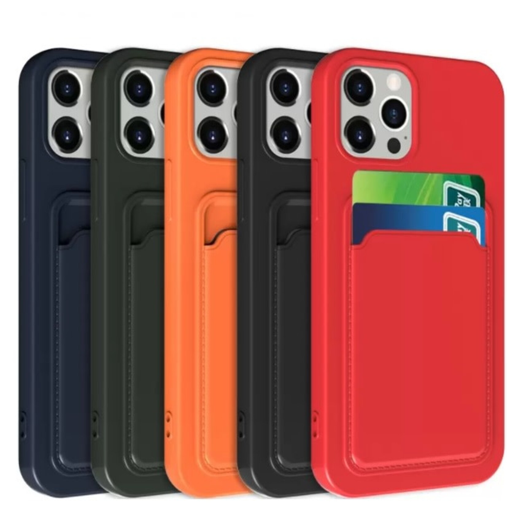 Apple ÉTUI IPHONE 13 - SILICONE TPU AVEC POCHETTE POUR CARTE