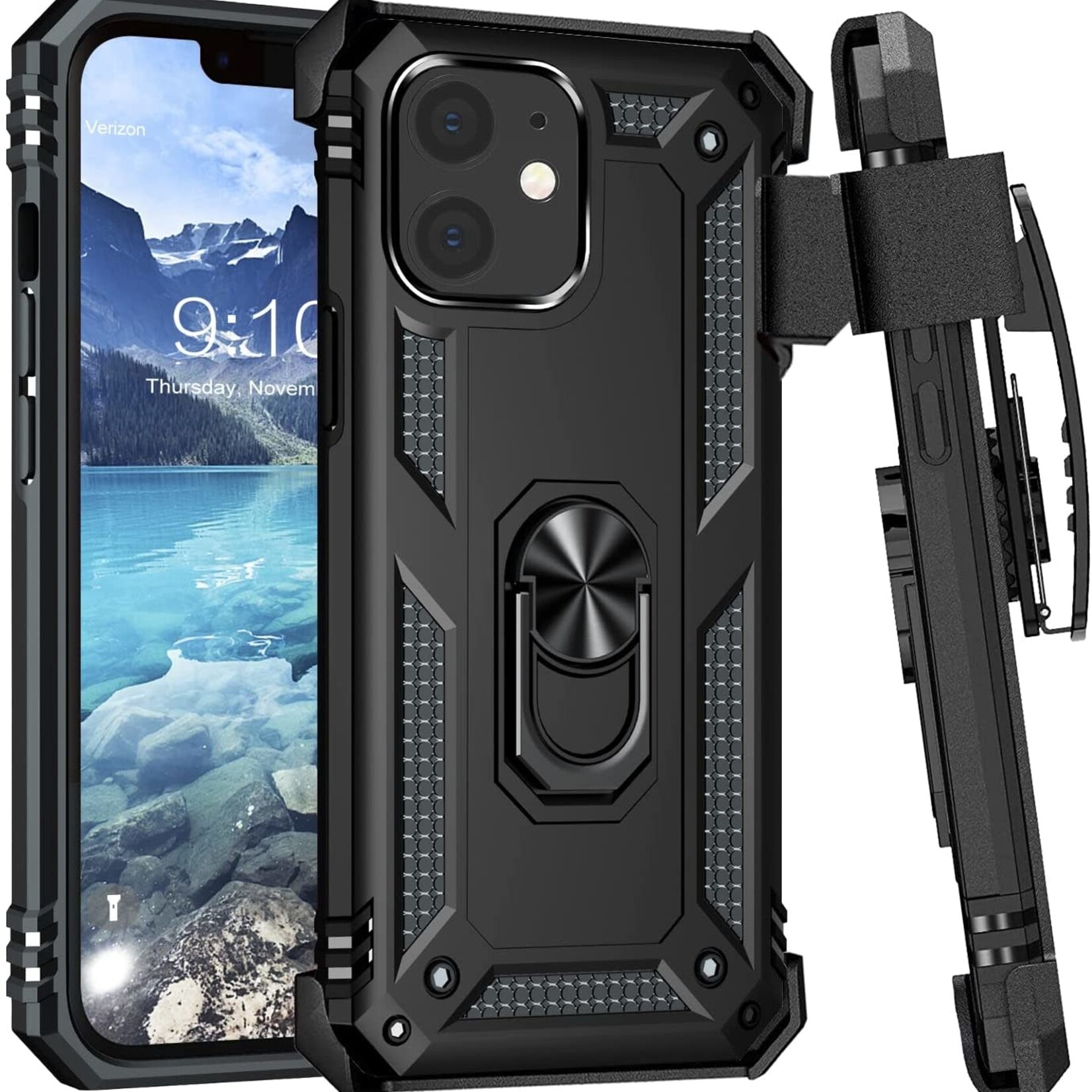 Étui IPhone 13 / 16e -Ring Kickstand Magnet