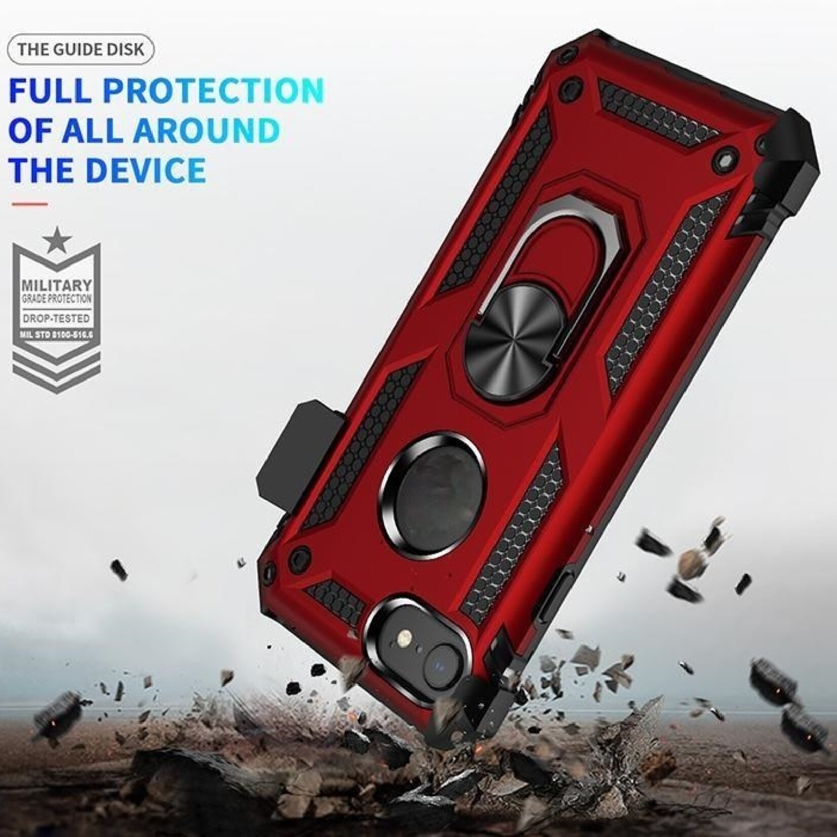 Étui IPhone 13 / 16e -Ring Kickstand Magnet