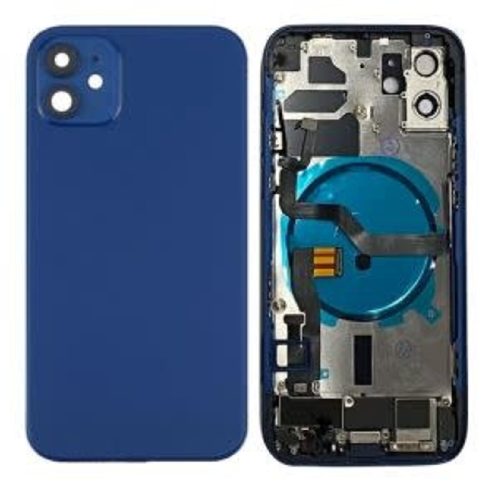 Apple BACK HOUSING W/ SMALL COMPONENTS PRE-INSTALLED COMPATIBLE FOR IPHONE 12