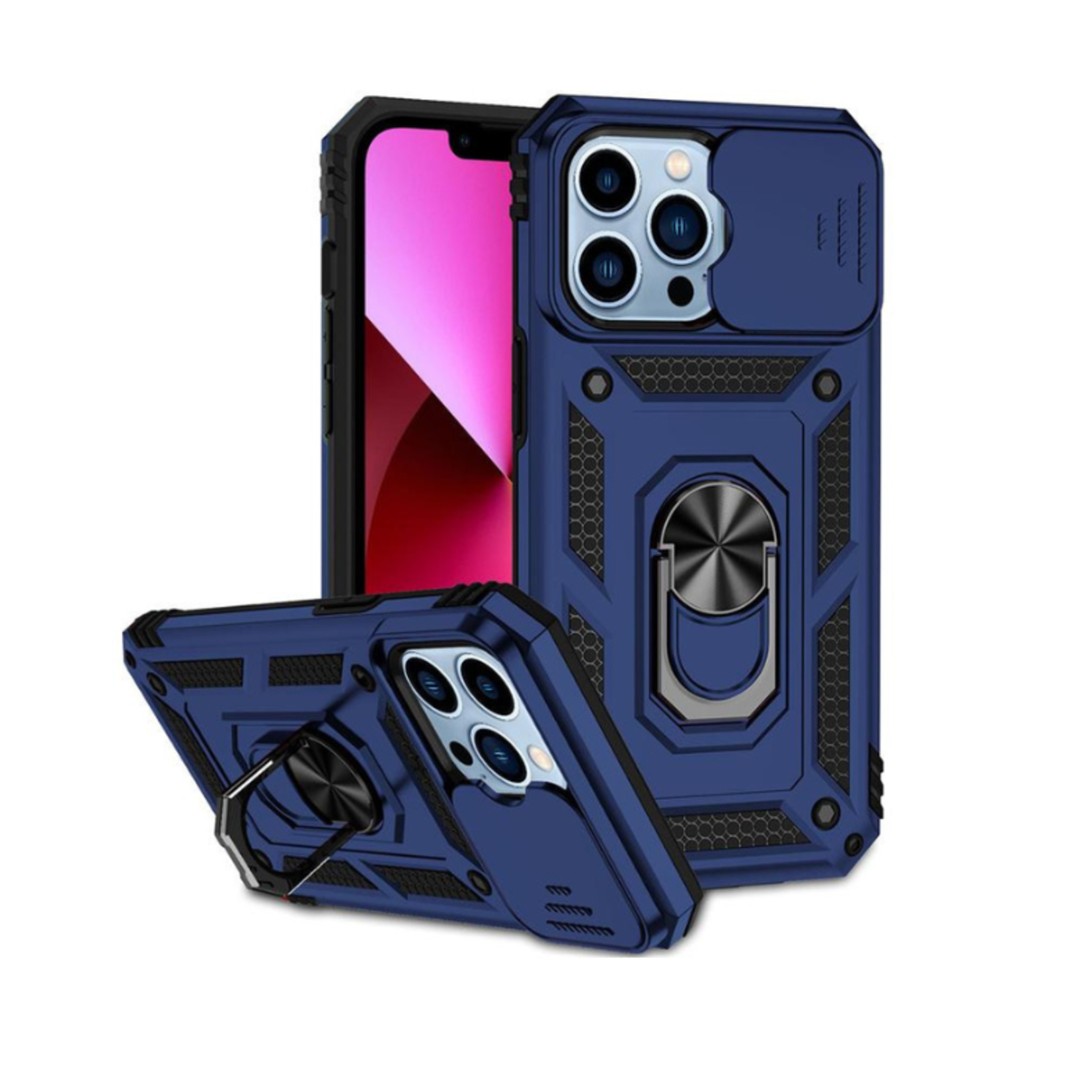 ÉTUI IPHONE 14 Pro Max- TRANSFORMER Magnet Enabled Case with Ring Kickstand