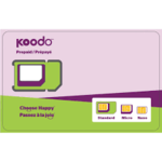 CARTE SIM KOODO MOBILE PRÉPAYÉ