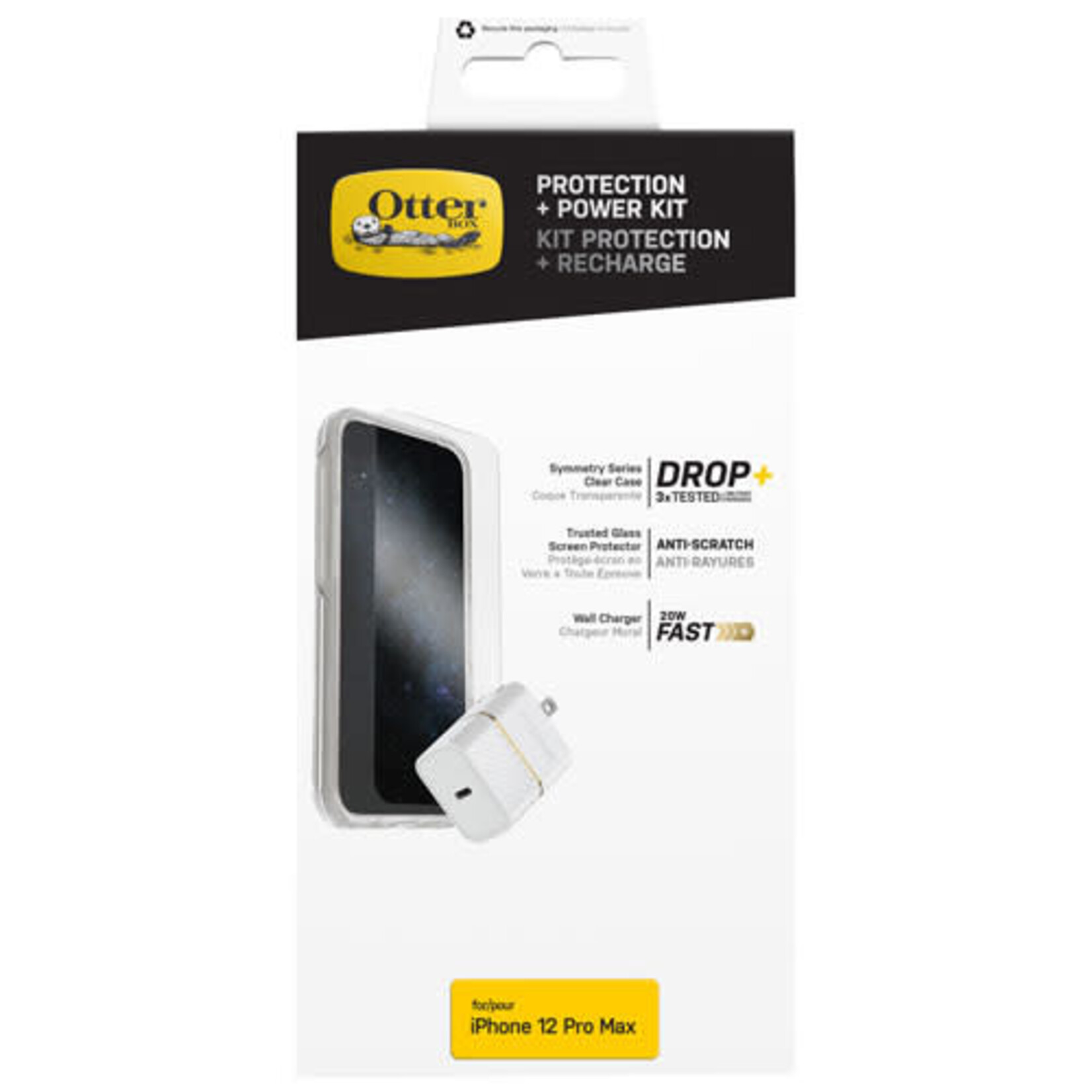 Protection + Power Kit OtterBox Symmetry - iPhone 12/13  Pro Max - CLEAR