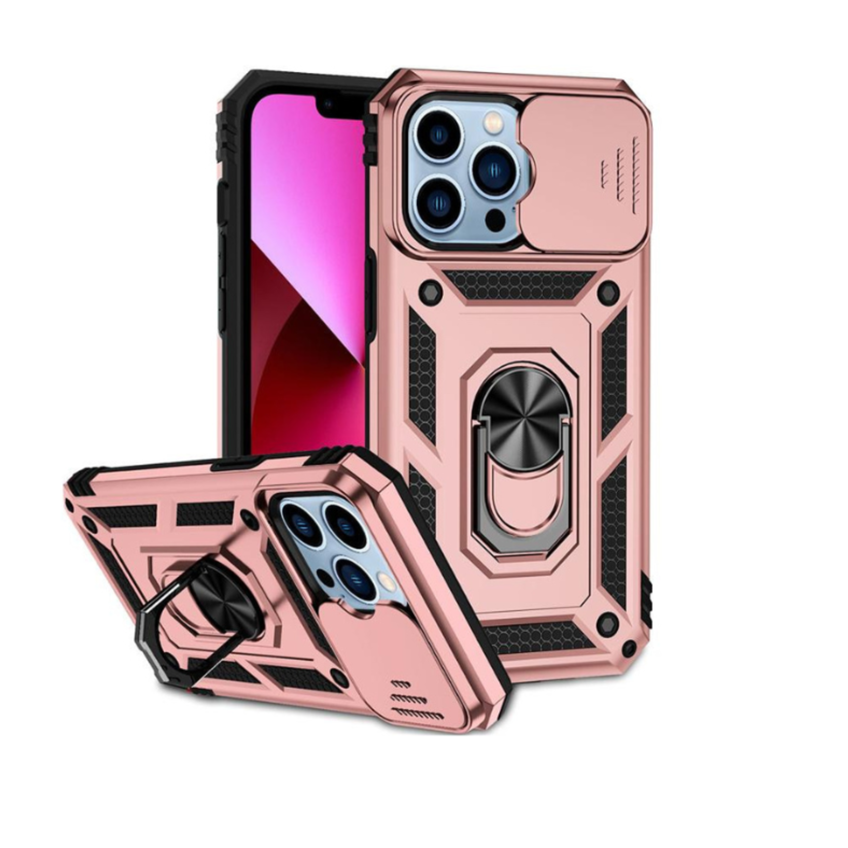 ÉTUI IPHONE 14 - TRANSFORMER Magnet Enabled Case with Ring Kickstand