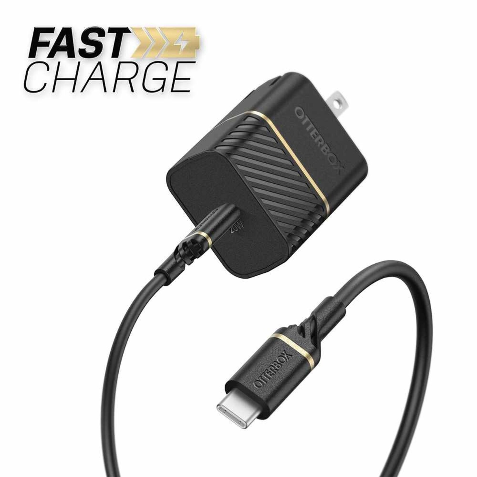 Premium Fast Charge OtterBox  20W W/USB-C - Black