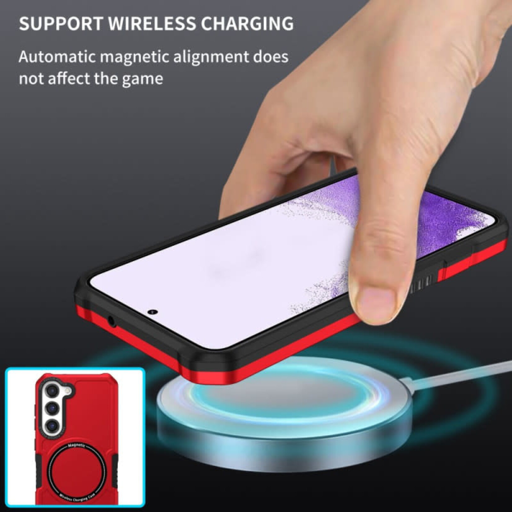 ÉTUI Samsung Galaxy S23 Ultra - Magnetic Ring Wireless Charging