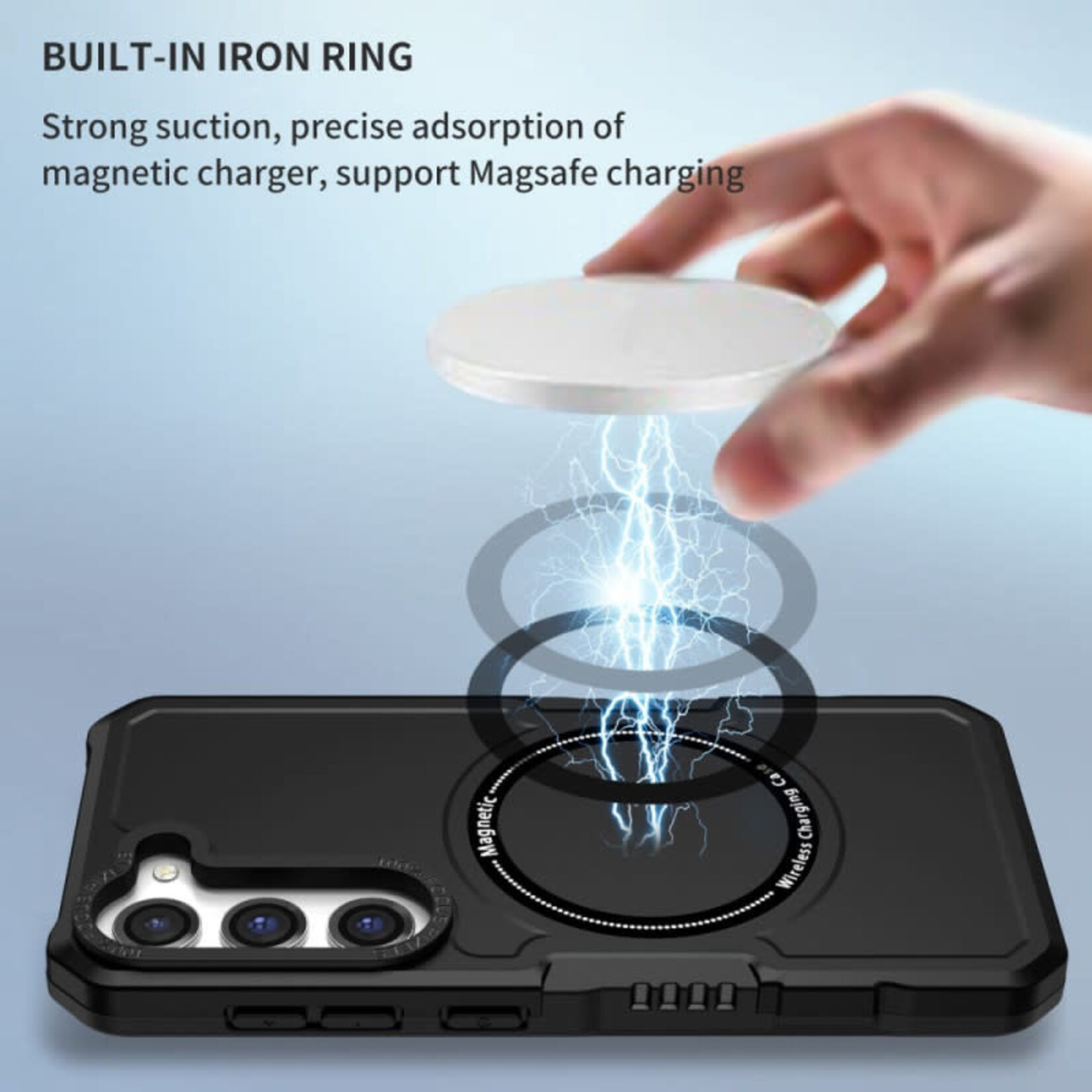 ÉTUI Samsung Galaxy S23 Ultra - Magnetic Ring Wireless Charging