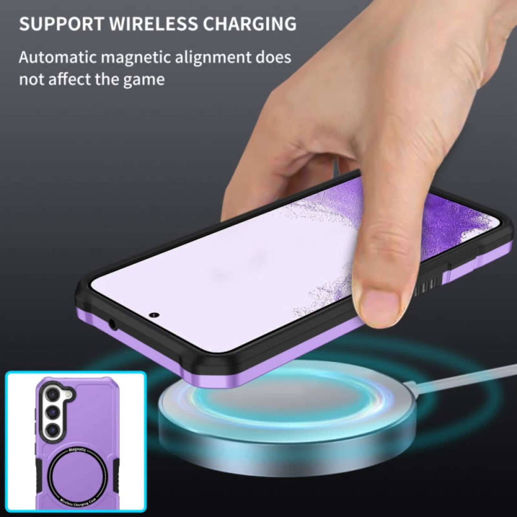 ÉTUI Samsung Galaxy S23 Ultra - Magnetic Ring Wireless Charging