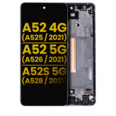 Samsung LCD OLED ASSEMBLY WITH FRAME COMPATIBLE FOR SAMSUNG GALAXY A52 4G (A525 / 2021) / 5G (A526 / 2021) A52S 5G (A528 / 2021)