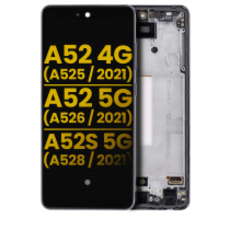 Samsung LCD OLED ASSEMBLY WITH FRAME COMPATIBLE FOR SAMSUNG GALAXY A52 4G (A525 / 2021) / 5G (A526 / 2021) A52S 5G (A528 / 2021)