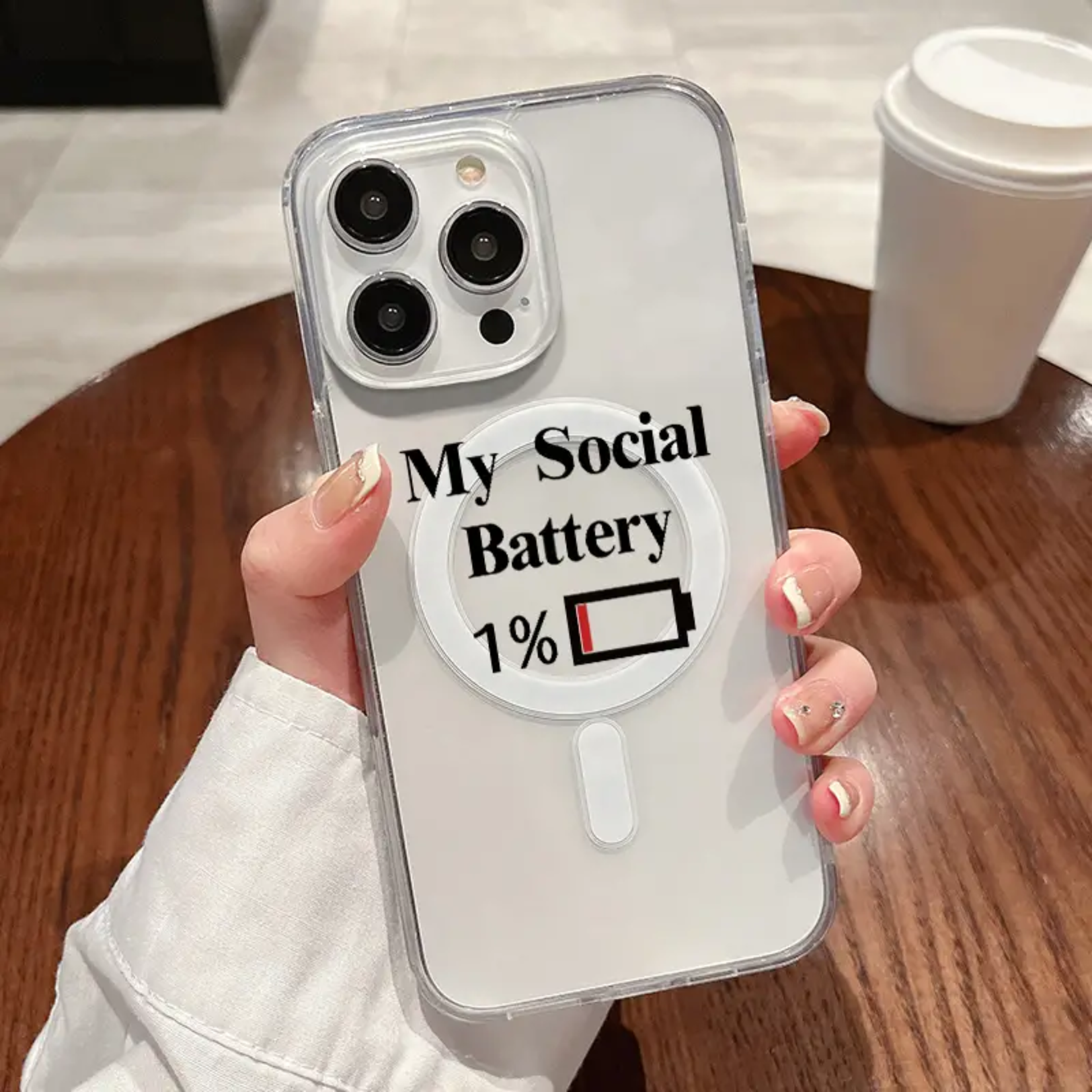 Apple Étui pour iPhone 13 - 1% social battery