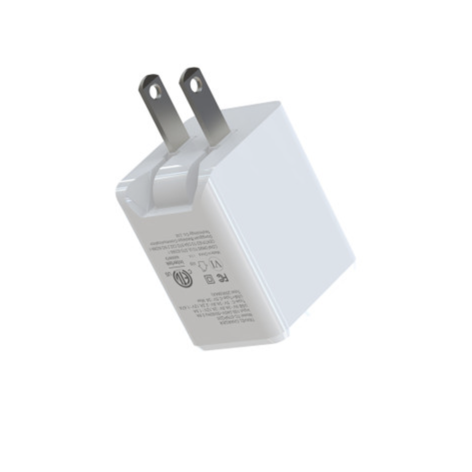 blu element Chargeur Mural USB-C 20W et USB Blanc Blu Element