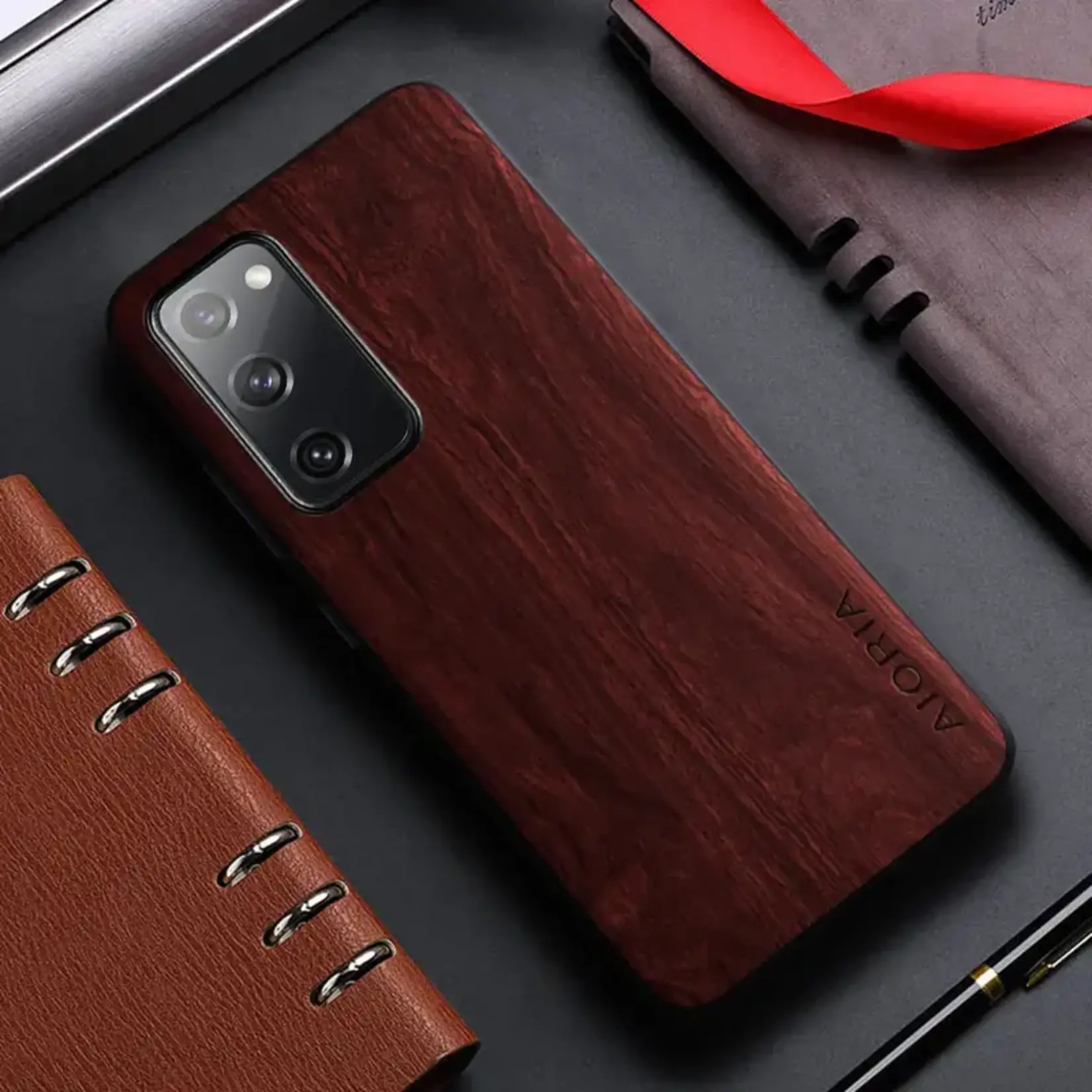 Samsung ÉTUI SAMSUNG S22 - Bamboo Wood Pattern Leather
