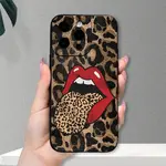Apple ÉTUI IPHONE 15 - Leopard Red Lips Leopard Sexy Tongue Angel Eye