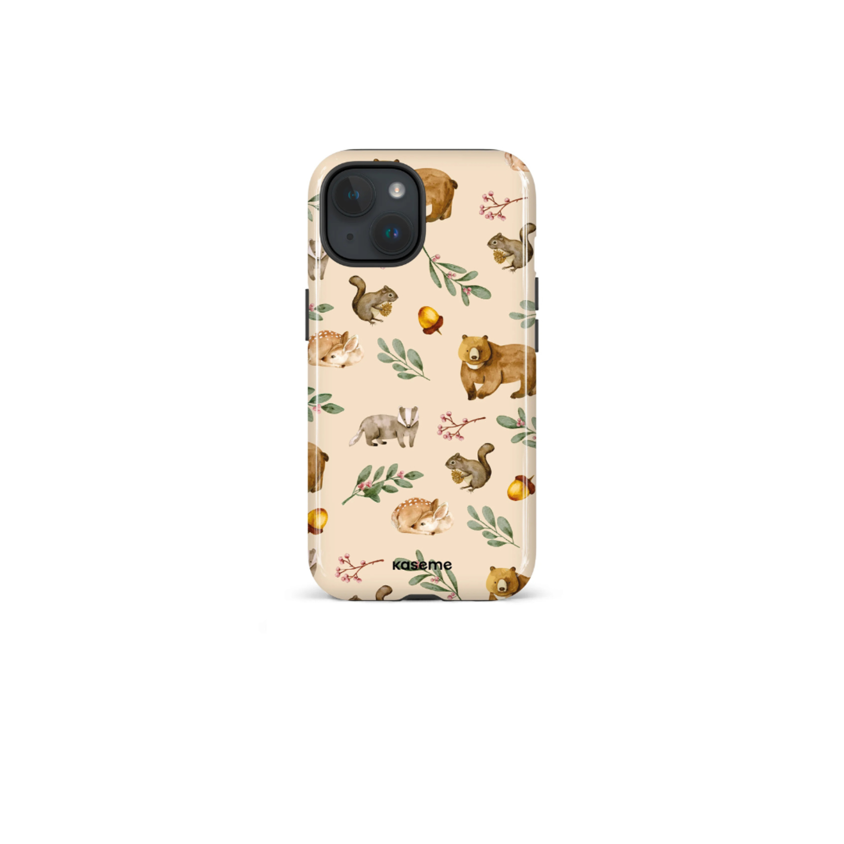 Apple ÉTUI APPLE IPHONE 13 / 16e - KaseMe Furry Forest Beige