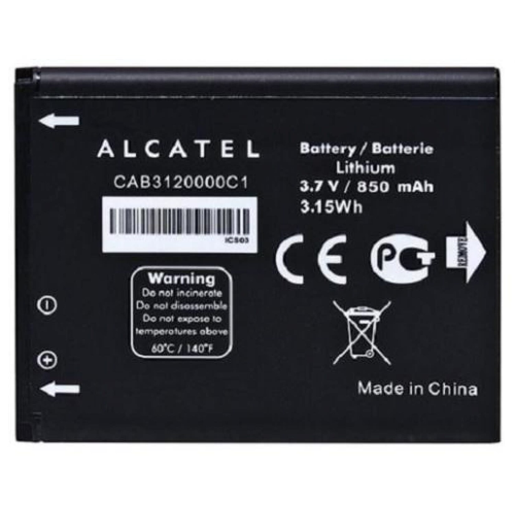 Replacement Battery Alcatel A392A CAB3120000C1