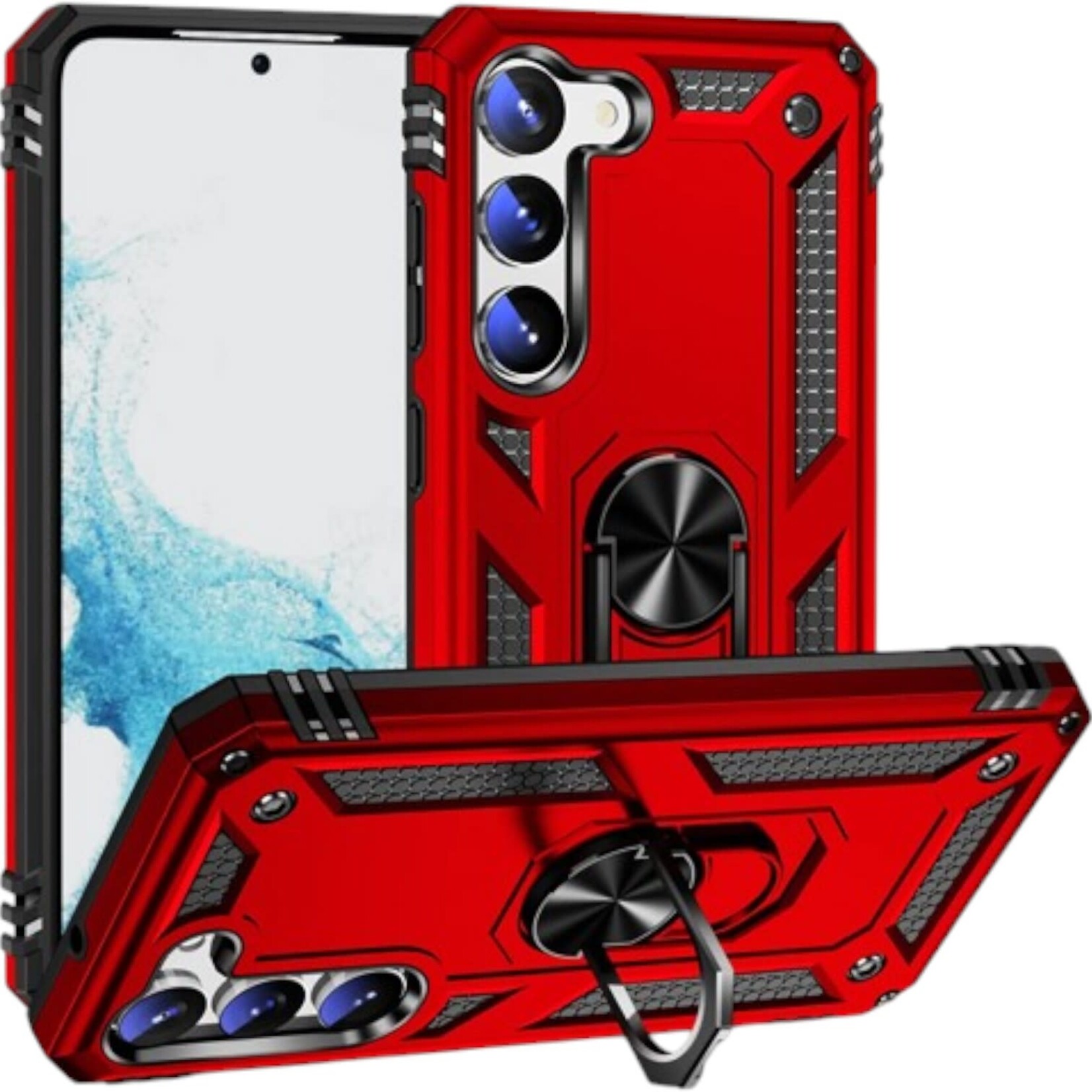 ÉTUI SAMSUNG GALAXY S24 FE - Armor Hybrid Military Case with Ring Kickstand