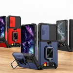 ÉTUI IPHONE 16 PRO MAX - Secure Card Holder Magnet Case With Ring Kickstand