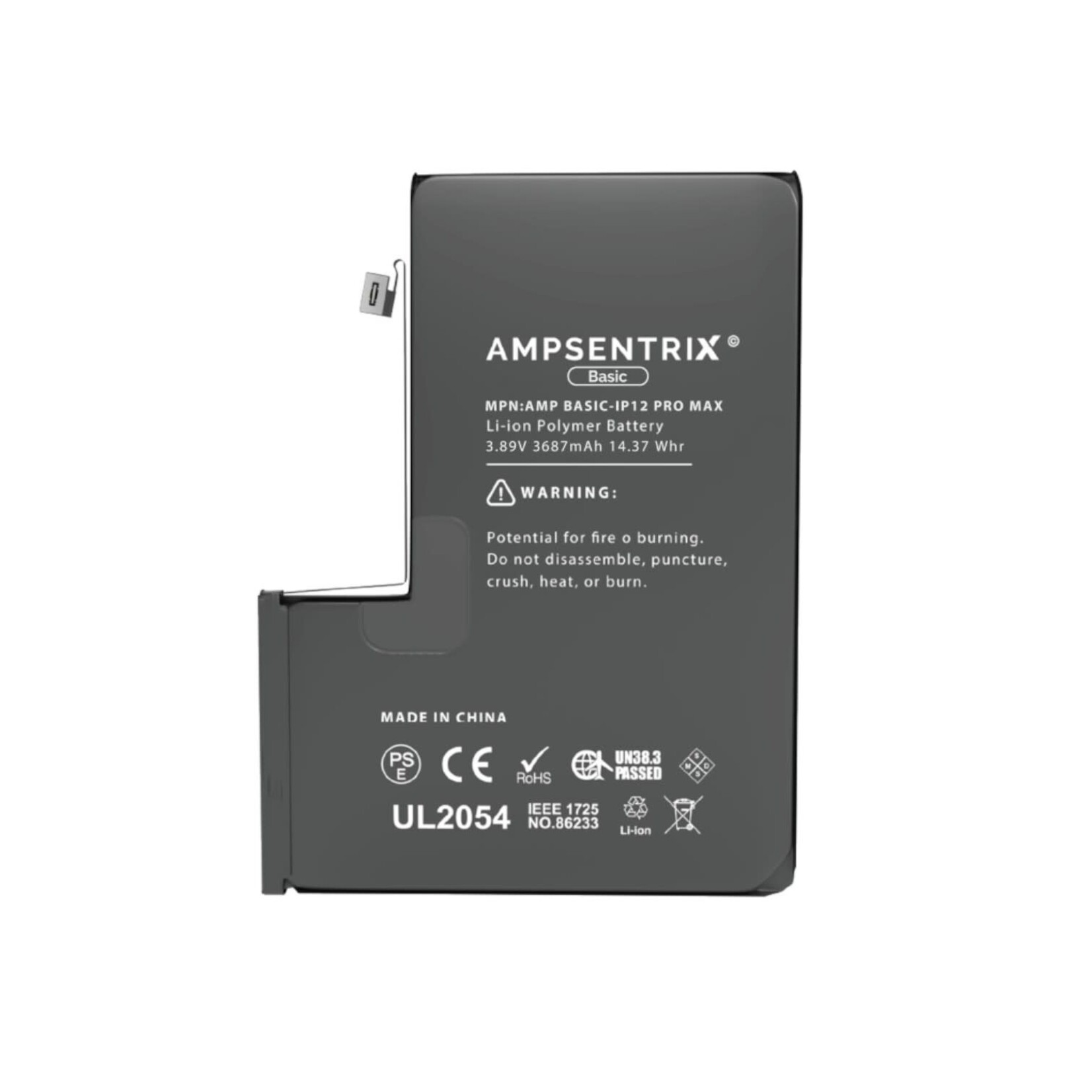 Replacement Battery Compatible for iPhone 12 Pro Max (Full Capacity) (Aftermarket Plus)