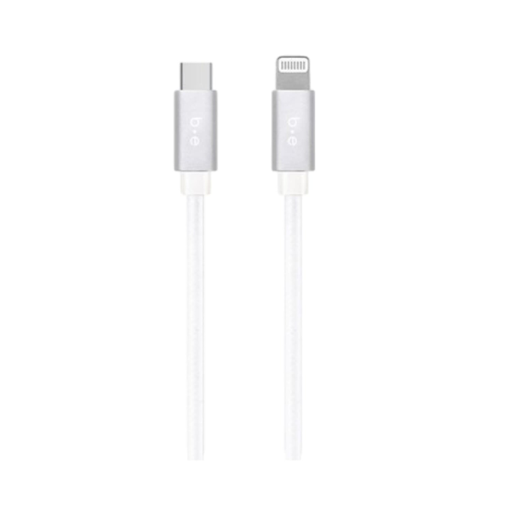 blu element Blu Element Braided Charge/Sync USB-C to Lightning Cable 4ft White