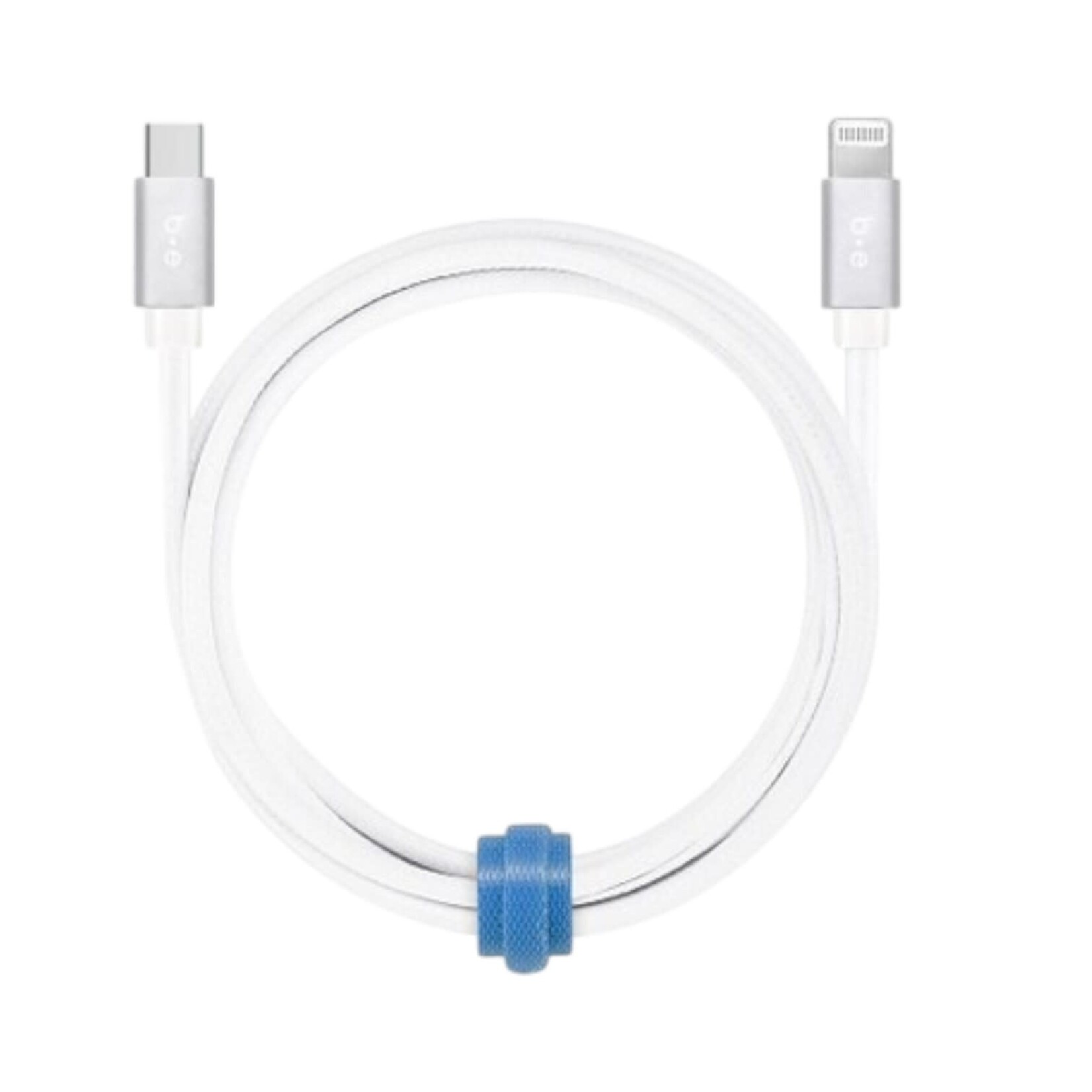 blu element Blu Element Braided Charge/Sync USB-C to Lightning Cable 4ft White