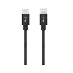 blu element Câble Tressé de Charge USB-C vers Lightning 10ft Noir Blu Element