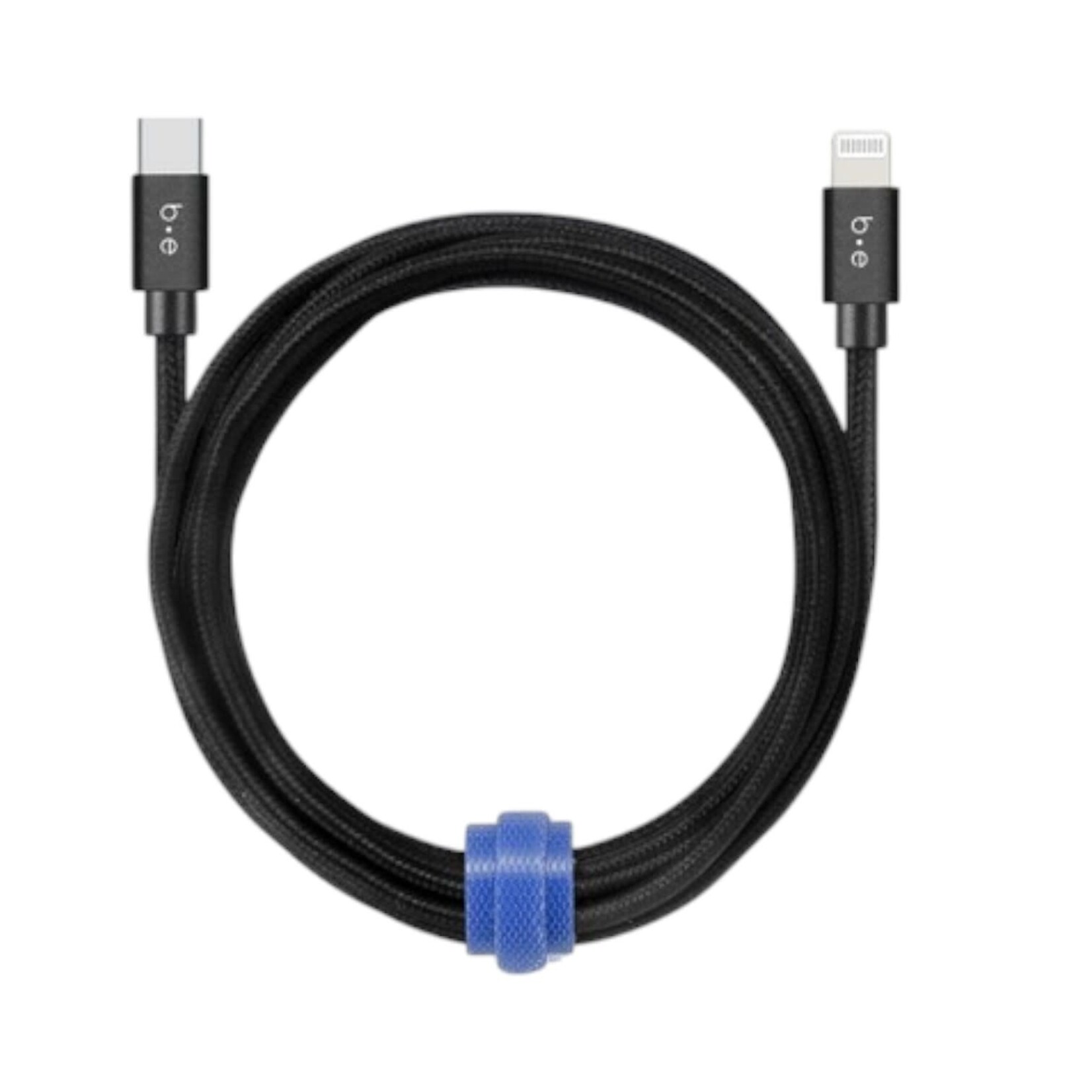 blu element Câble Tressé de Charge USB-C vers Lightning 10ft Noir Blu Element