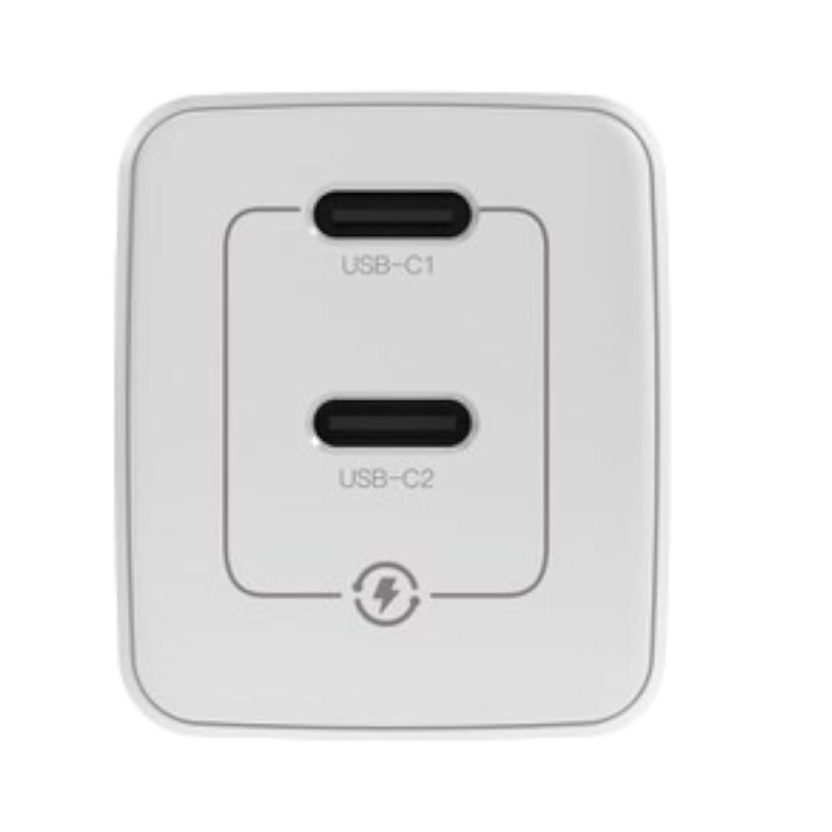 blu element Chargeur Mural Double USB-C GaN 35W PD et PPS Blanc Blu Element