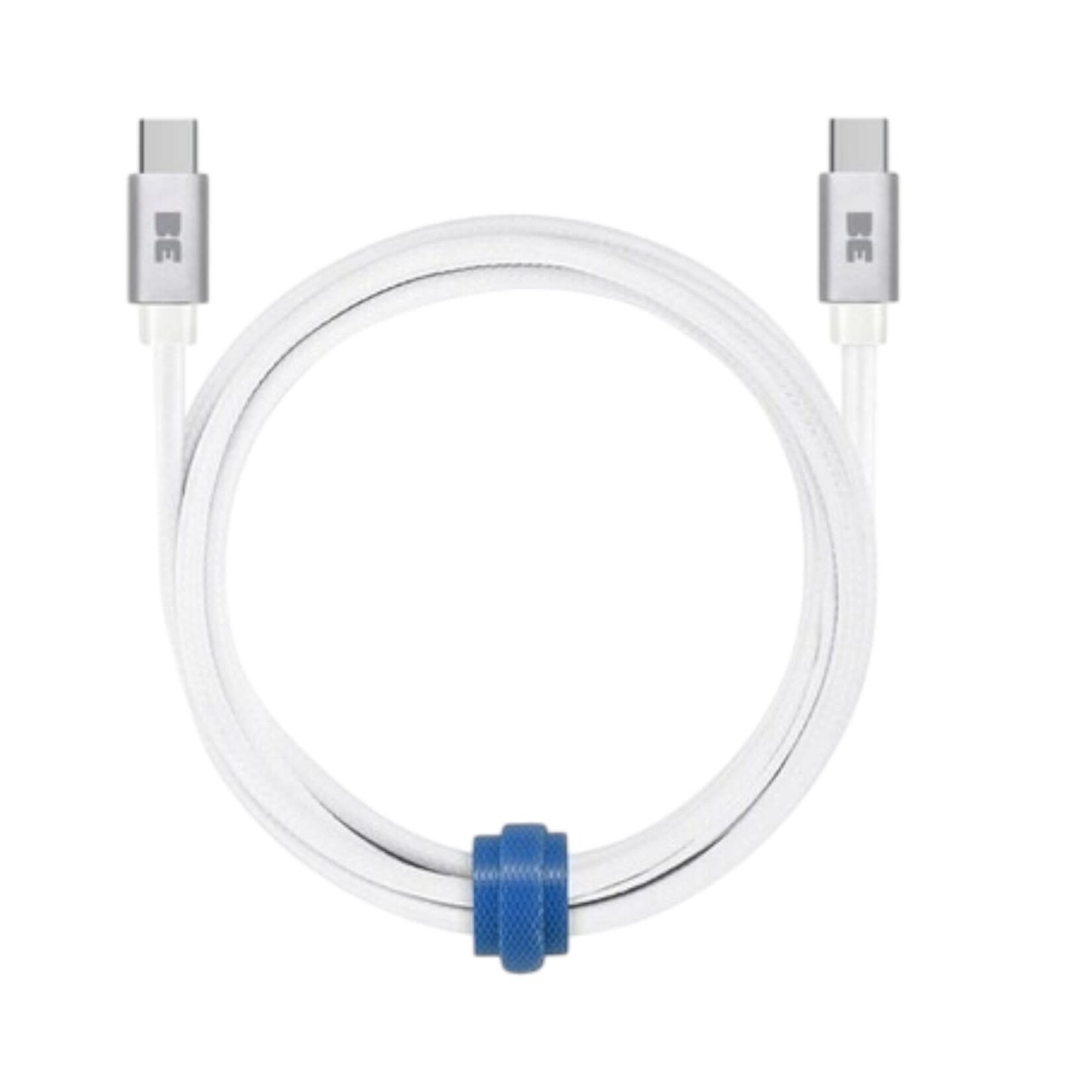 blu element Câble Tressé de Charge/Sync USB-C vers USB-C 4 pieds Blanc 60W Blu element