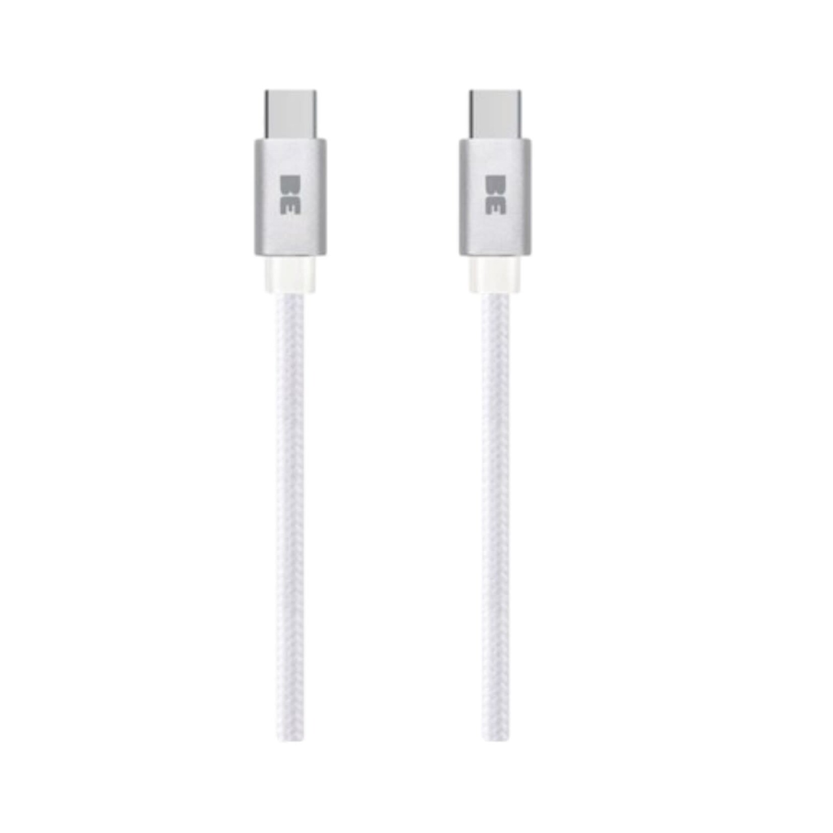 blu element Câble Tressé de Charge/Sync USB-C vers USB-C 4 pieds Blanc 60W Blu element