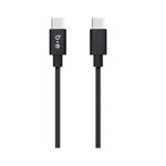 blu element Câble Tressé de Charge USB-C vers USB-C 4ft Noir Blu Element