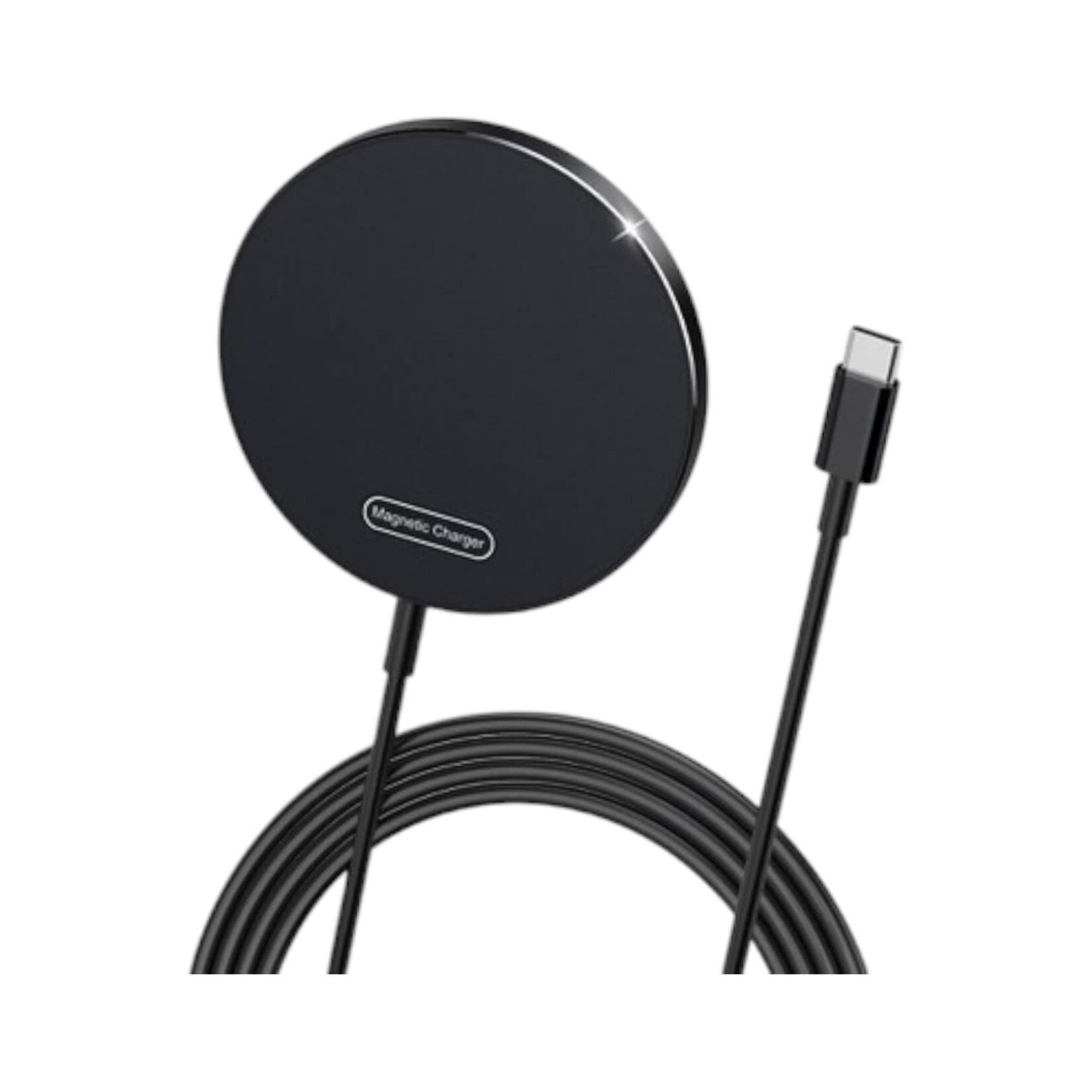 blu element Chargeur sans Fil MagSafe 15W avec Câble USB-C 4 pieds Noir Blu Element
