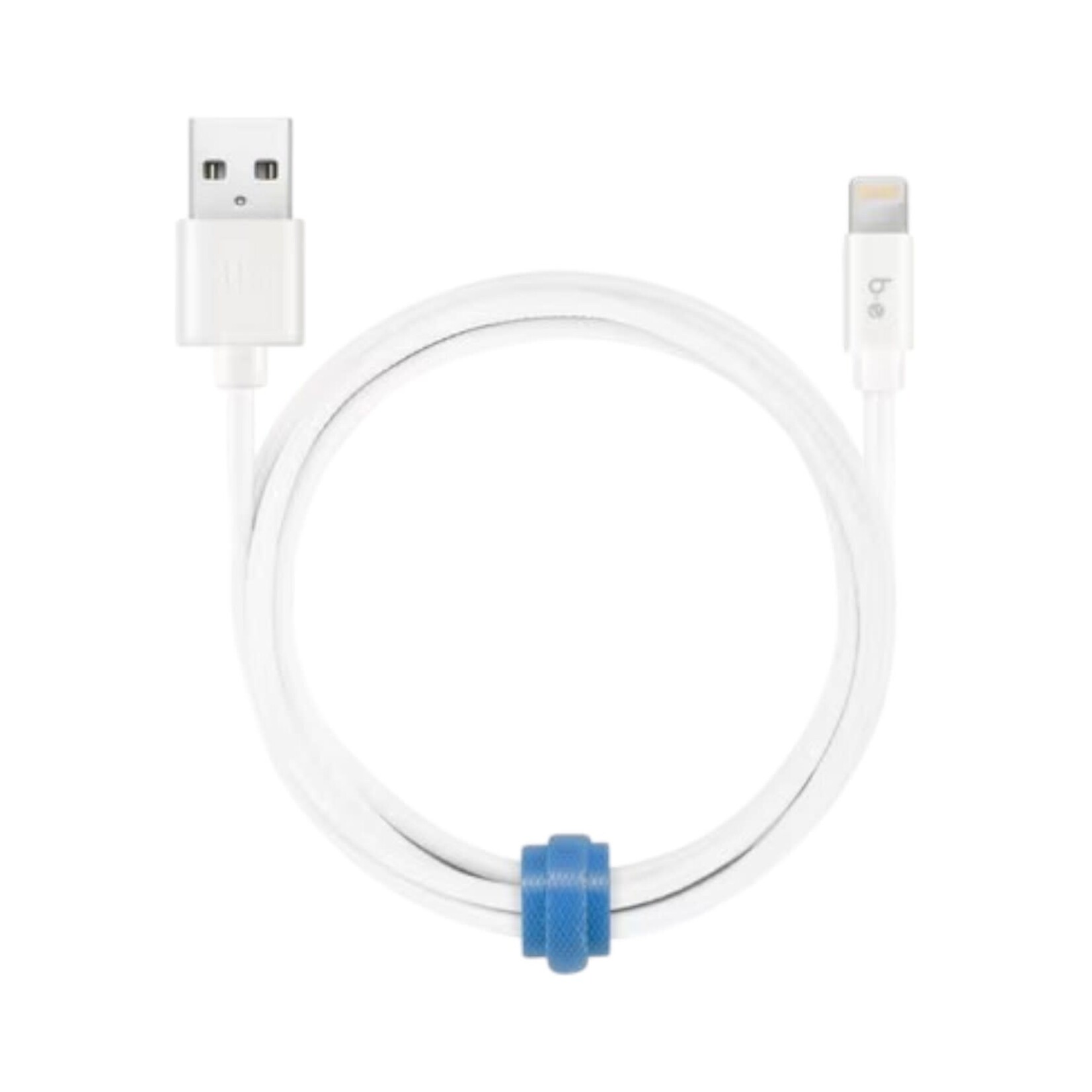 blu element Câble Tressé de Charge/Sync Lightning vers USB-A 4ft Blanc Blu Element