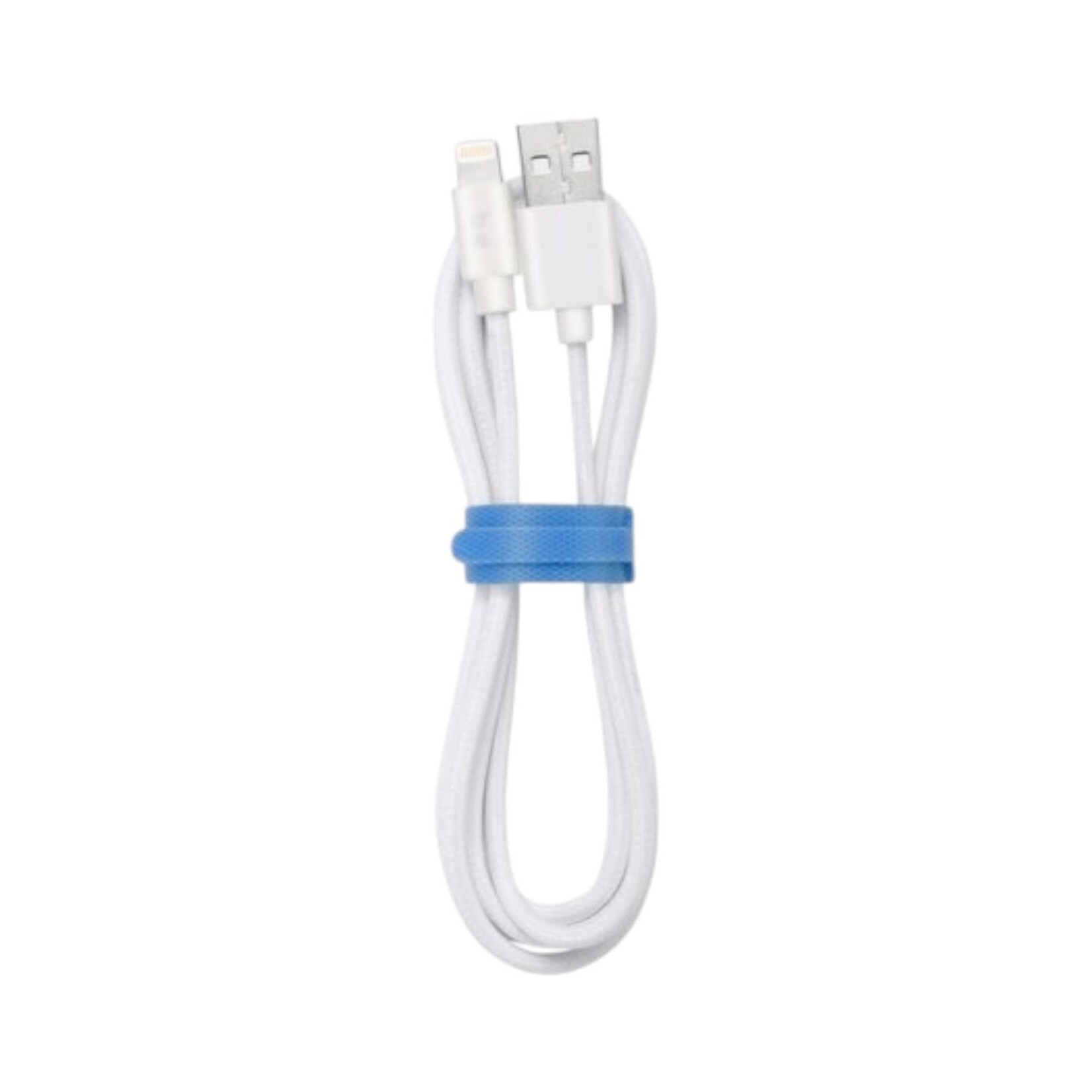 blu element Câble Tressé de Charge/Sync Lightning vers USB-A 4ft Blanc Blu Element