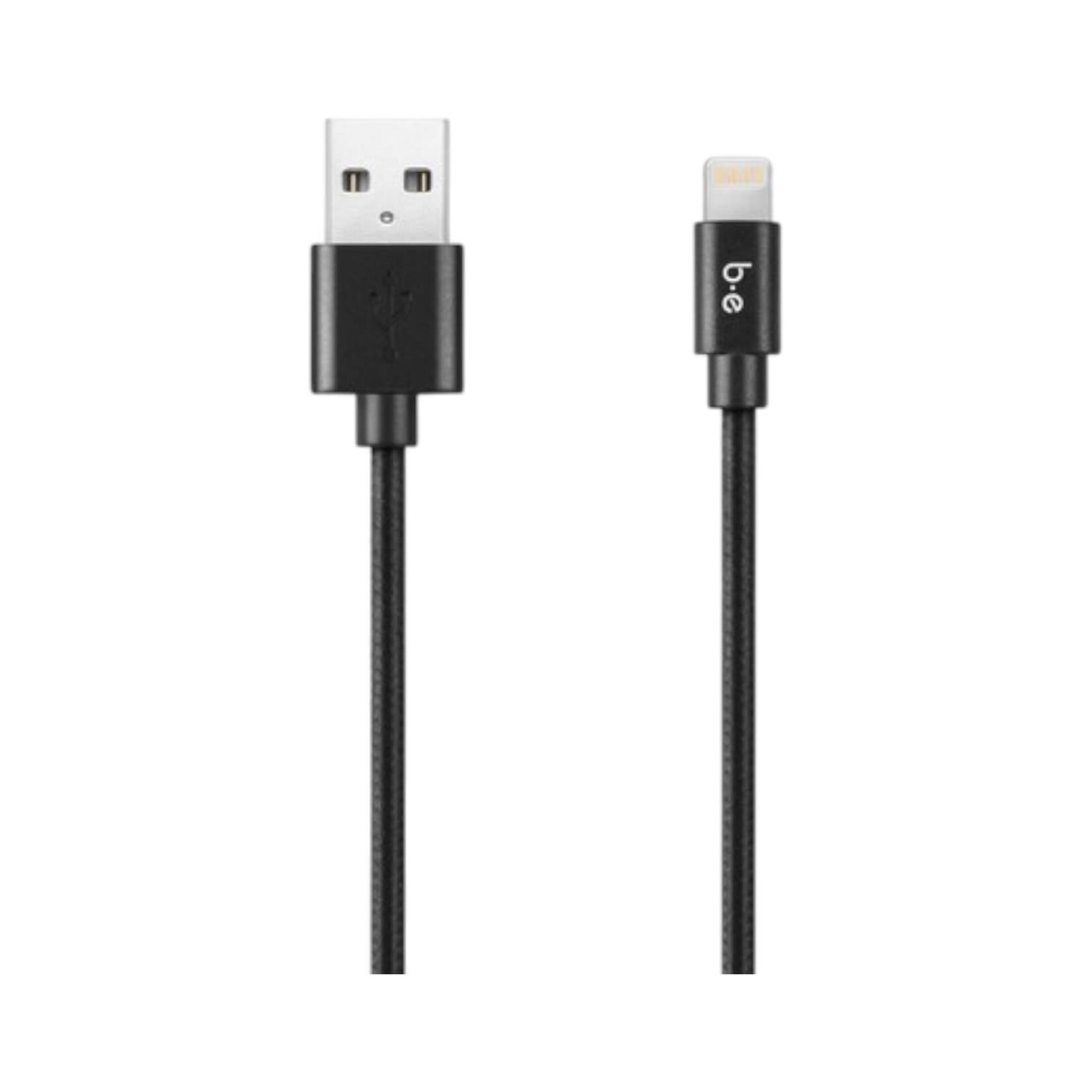 blu element Câble Tressé de Charge/Sync Lightning vers USB-A 4ft Noir Blu Element