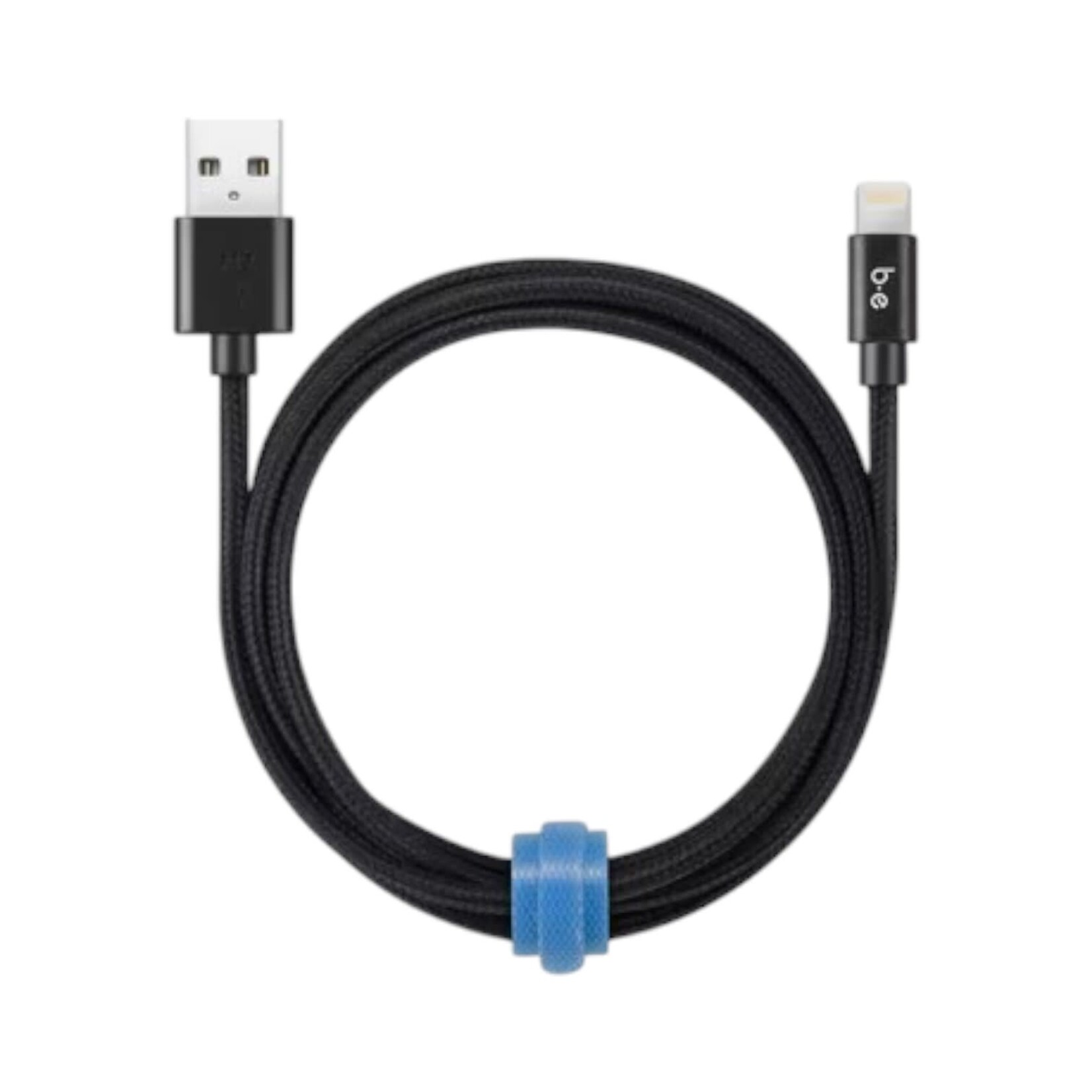 blu element Câble Tressé de Charge/Sync Lightning vers USB-A 4ft Noir Blu Element