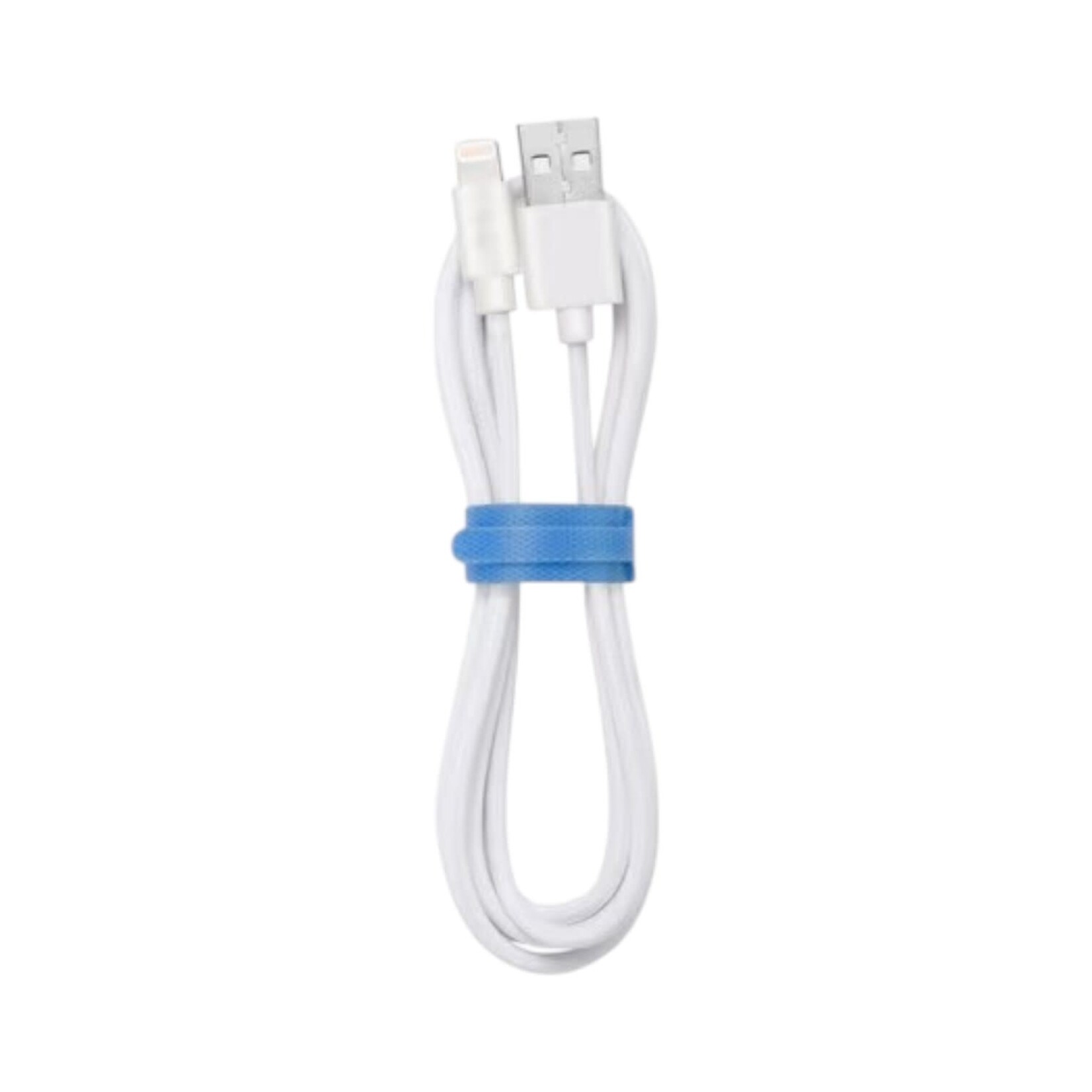 blu element Câble Tressé de Charge/Sync Lightning vers USB-A 6ft Blanc Blu Element