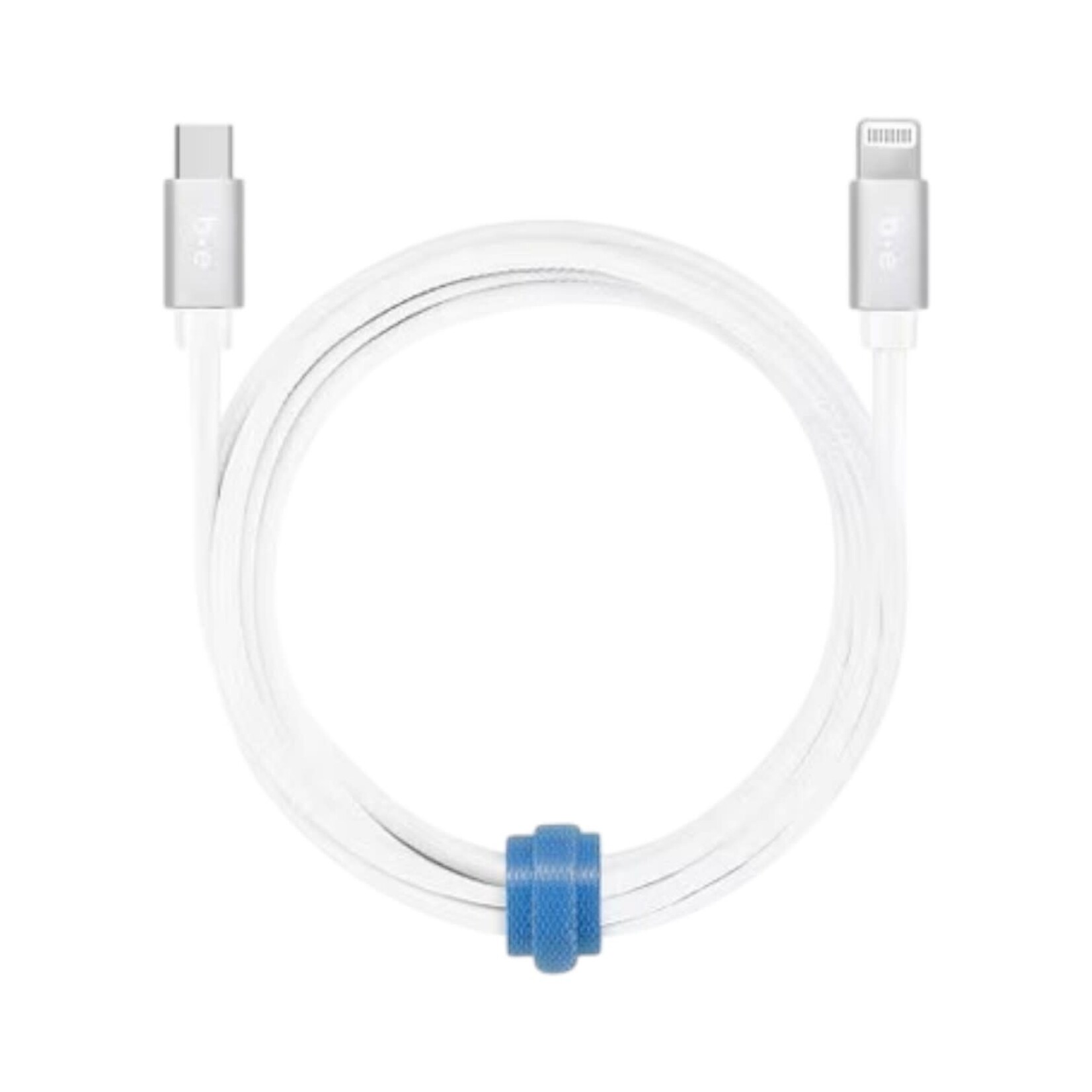 blu element Câble Tressé de Charge/Sync USB-C vers Lightning 6ft Blanc Blu Element